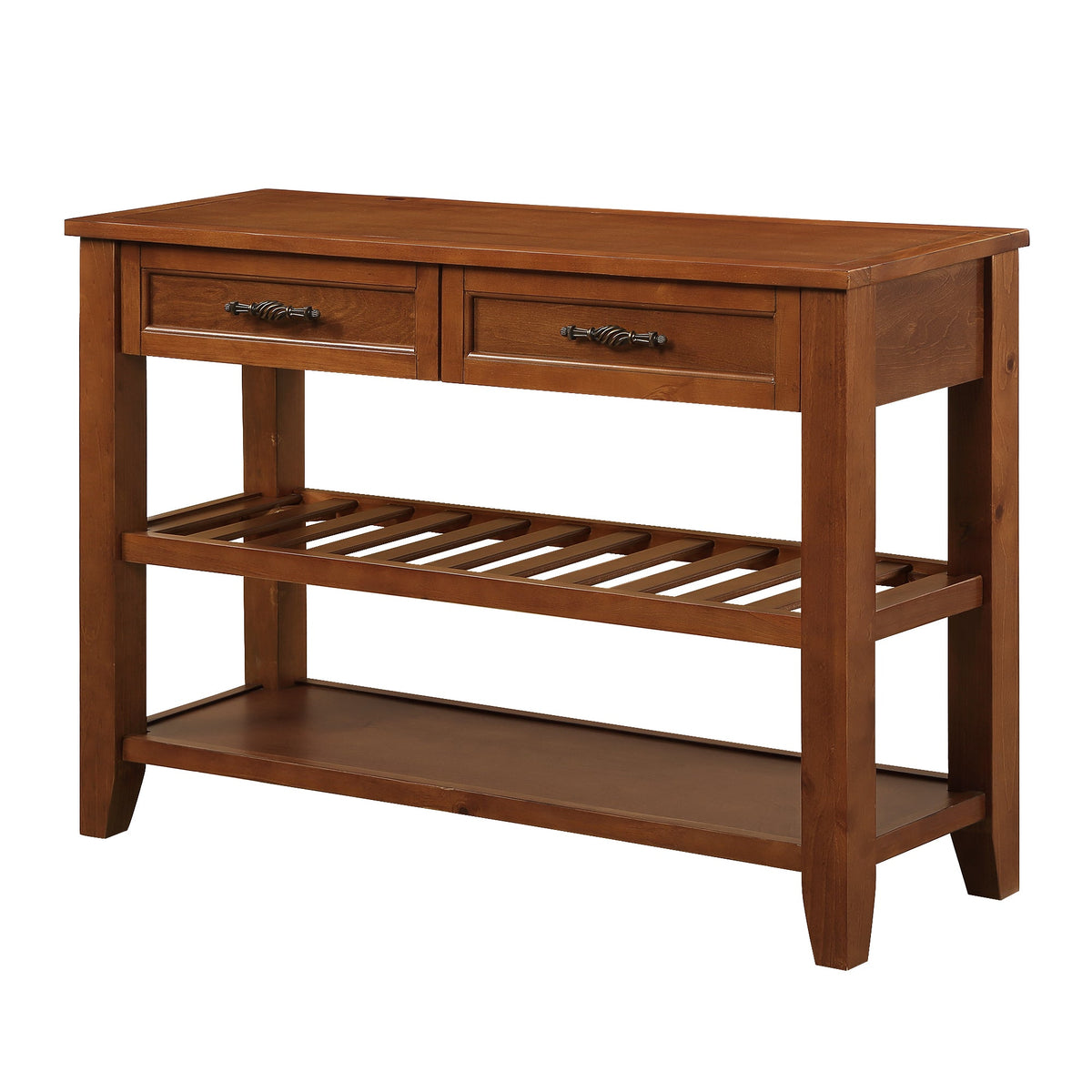 Medieval-style solid wood console sofa table(brown) - KiKiUMi