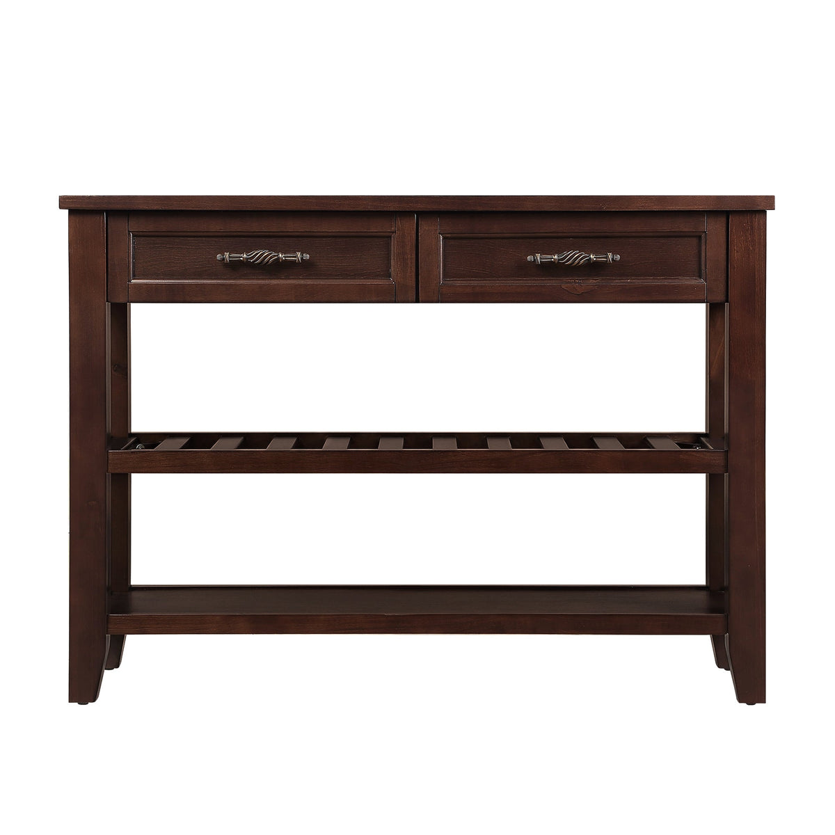 Medieval-style solid wood console sofa table(espresso) - KiKiUMi