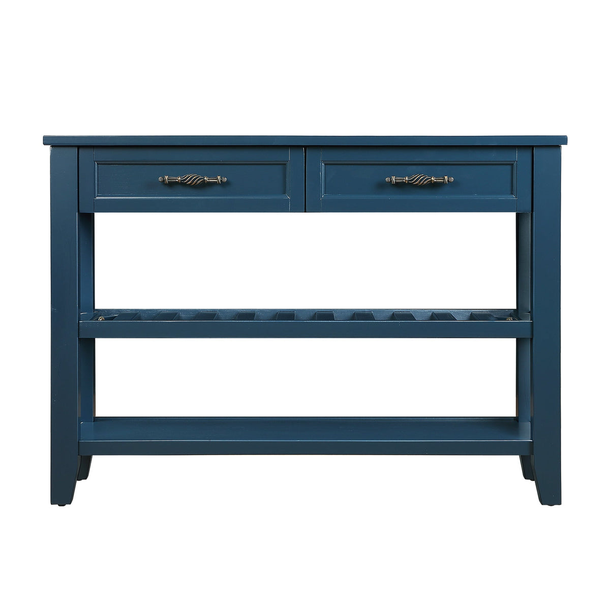 Medieval-style solid wood console sofa table(navy blue) - KiKiUMi