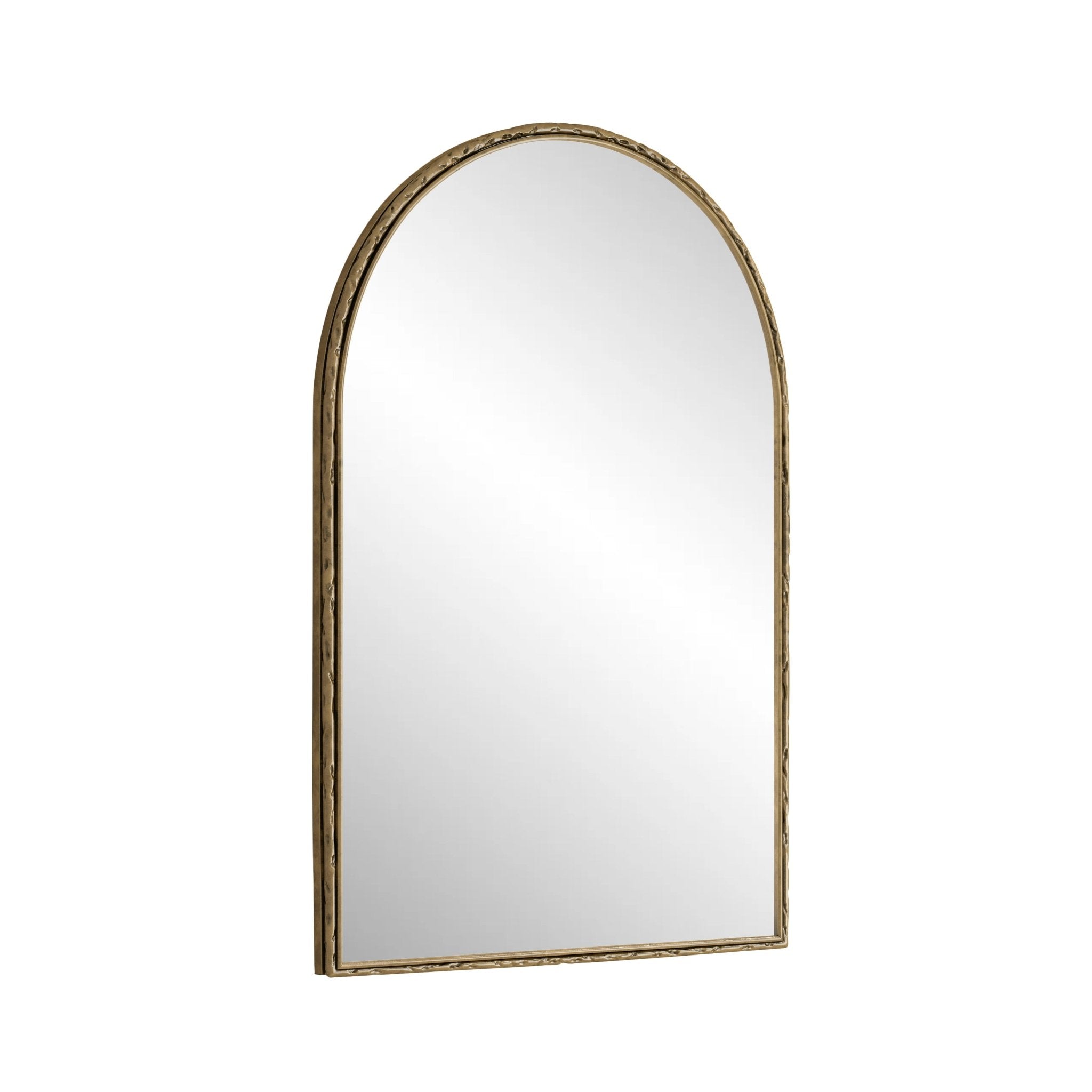 Modern Bohemian - style golden shatterproof glass arched mirror - KiKiUMi