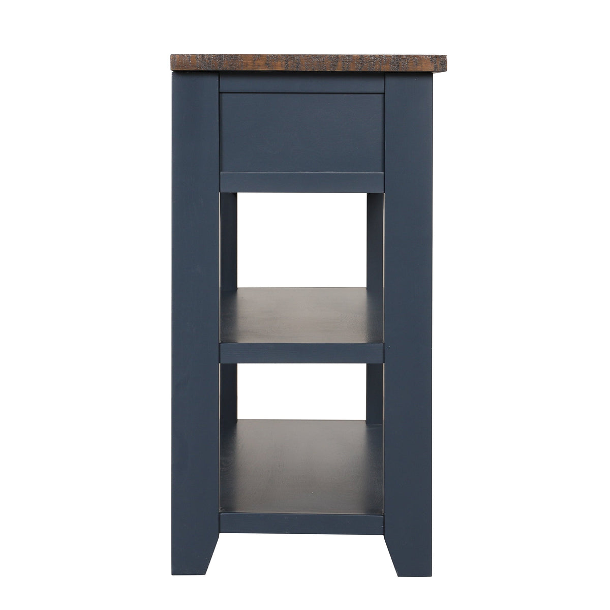 Modern solid pine top control console table(blue) - KiKiUMi