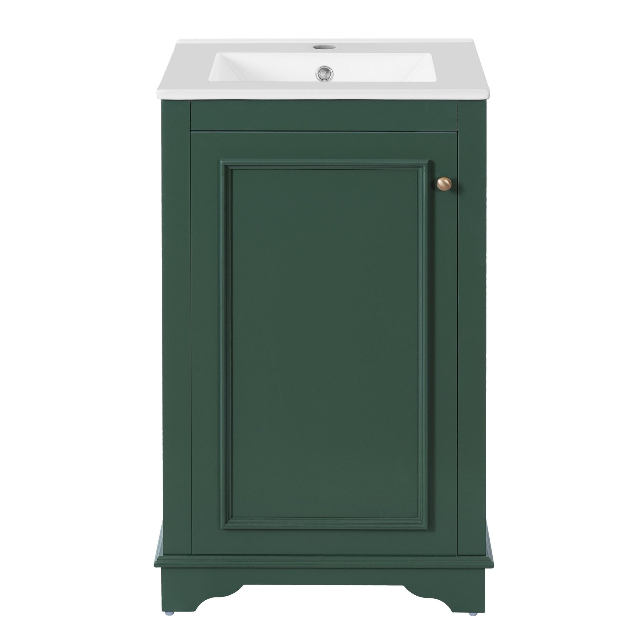 Modern style 20 - inch green ceramic sink bathroom dressing table - KiKiUMi