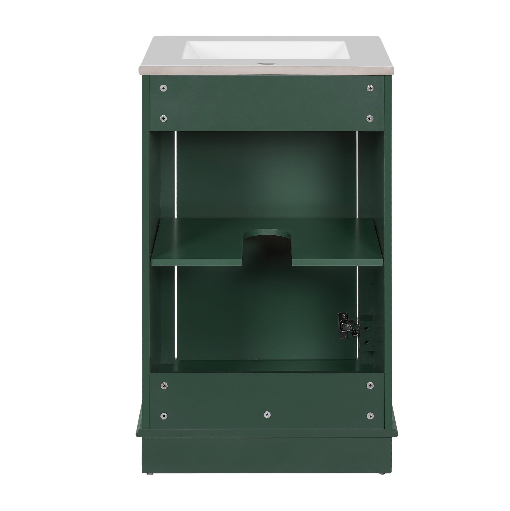 Modern style 20 - inch green ceramic sink bathroom dressing table - KiKiUMi
