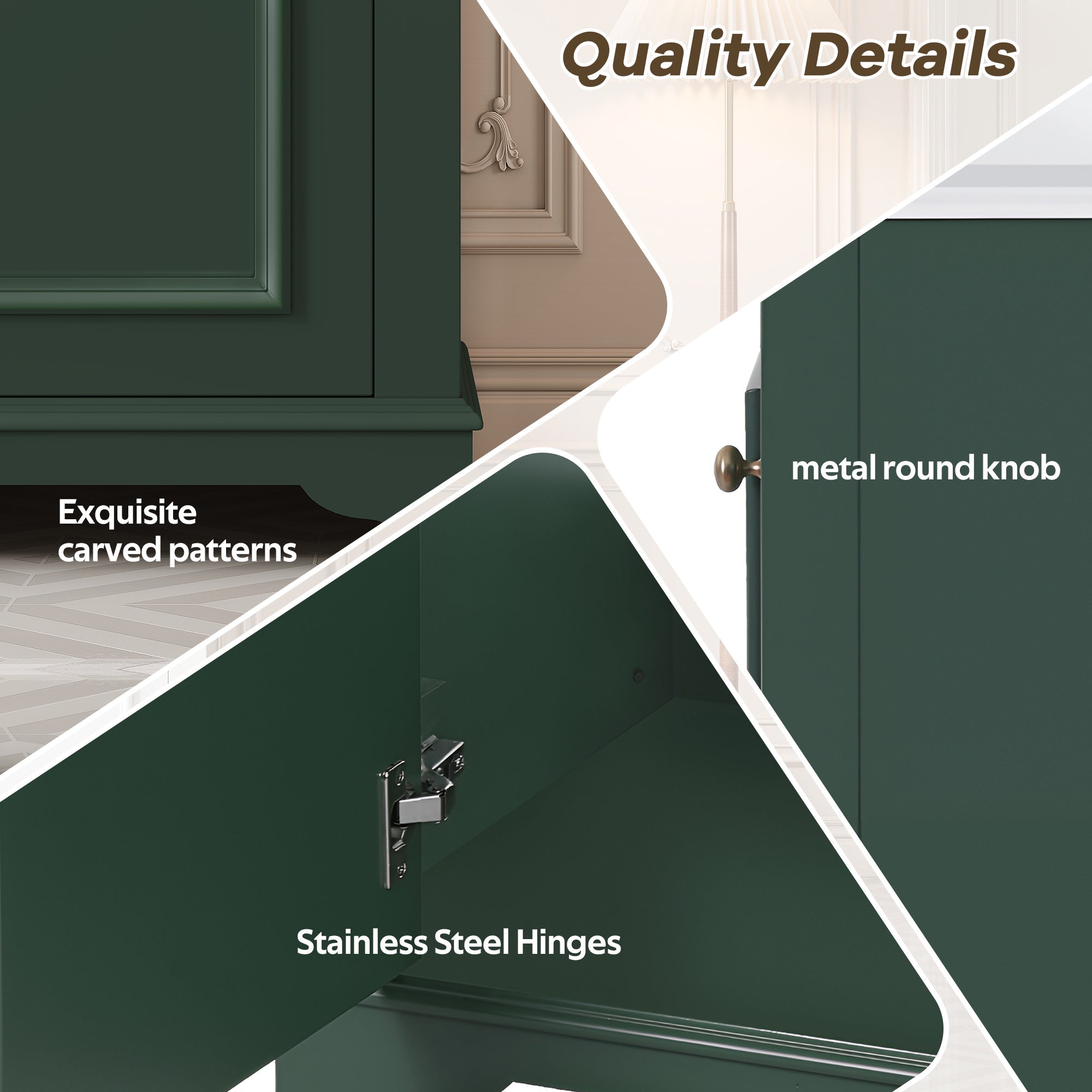 Modern style 20 - inch green ceramic sink bathroom dressing table - KiKiUMi