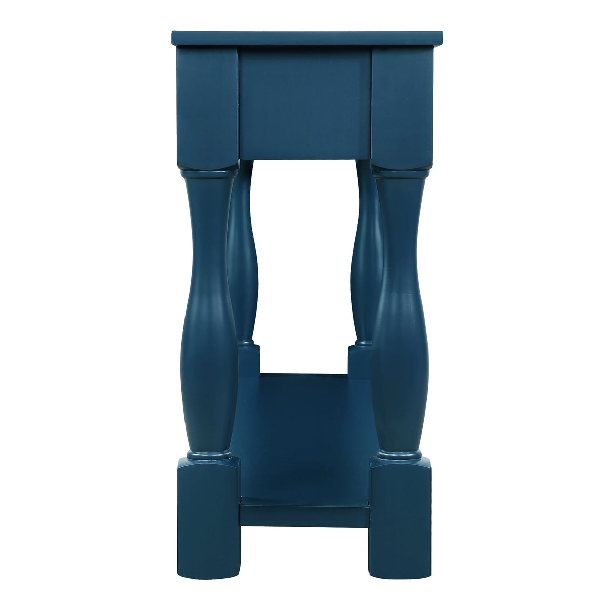 Multi-functional long wooden control console(navy blue) - KiKiUMi