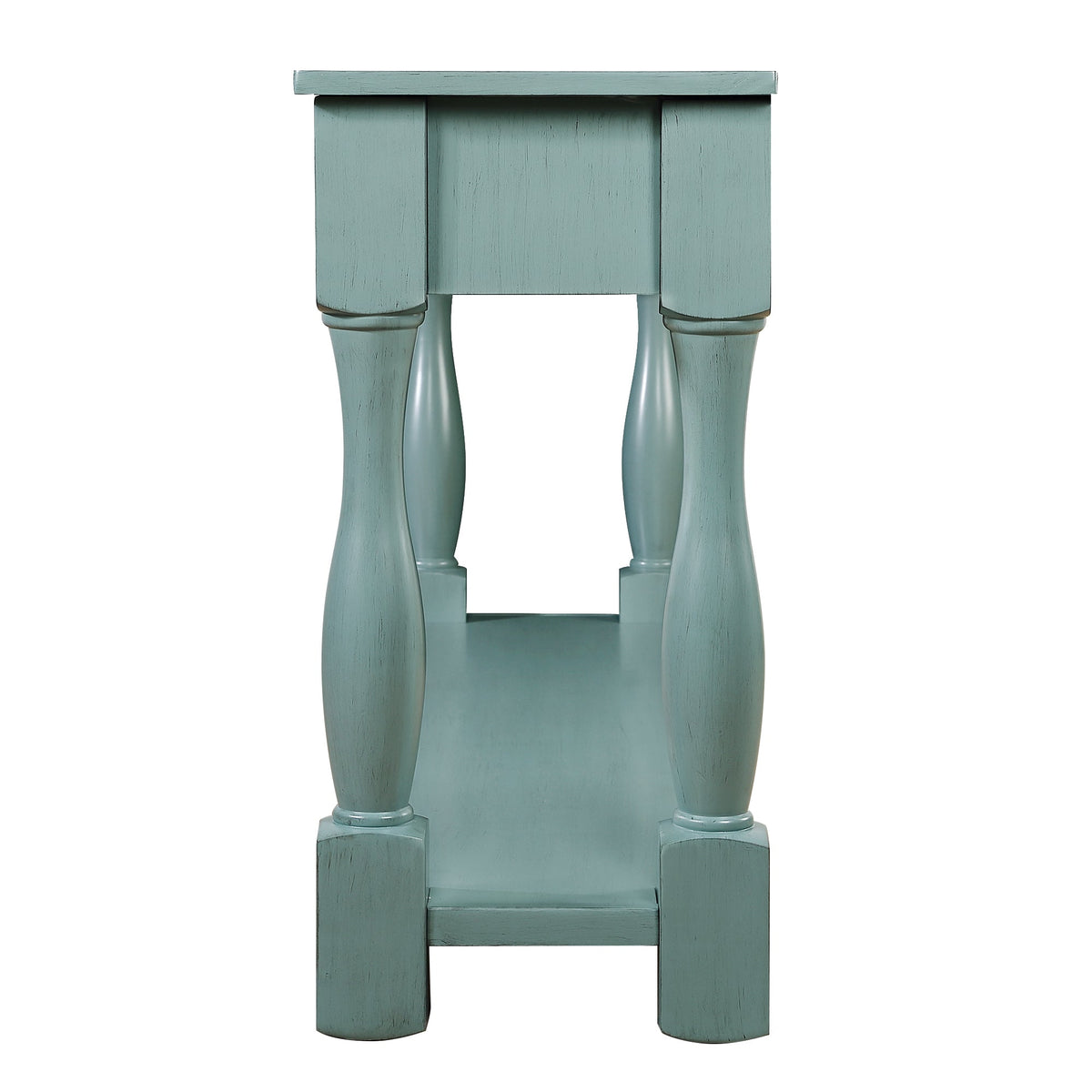 Multi-functional long wooden control console(retro blue) - KiKiUMi