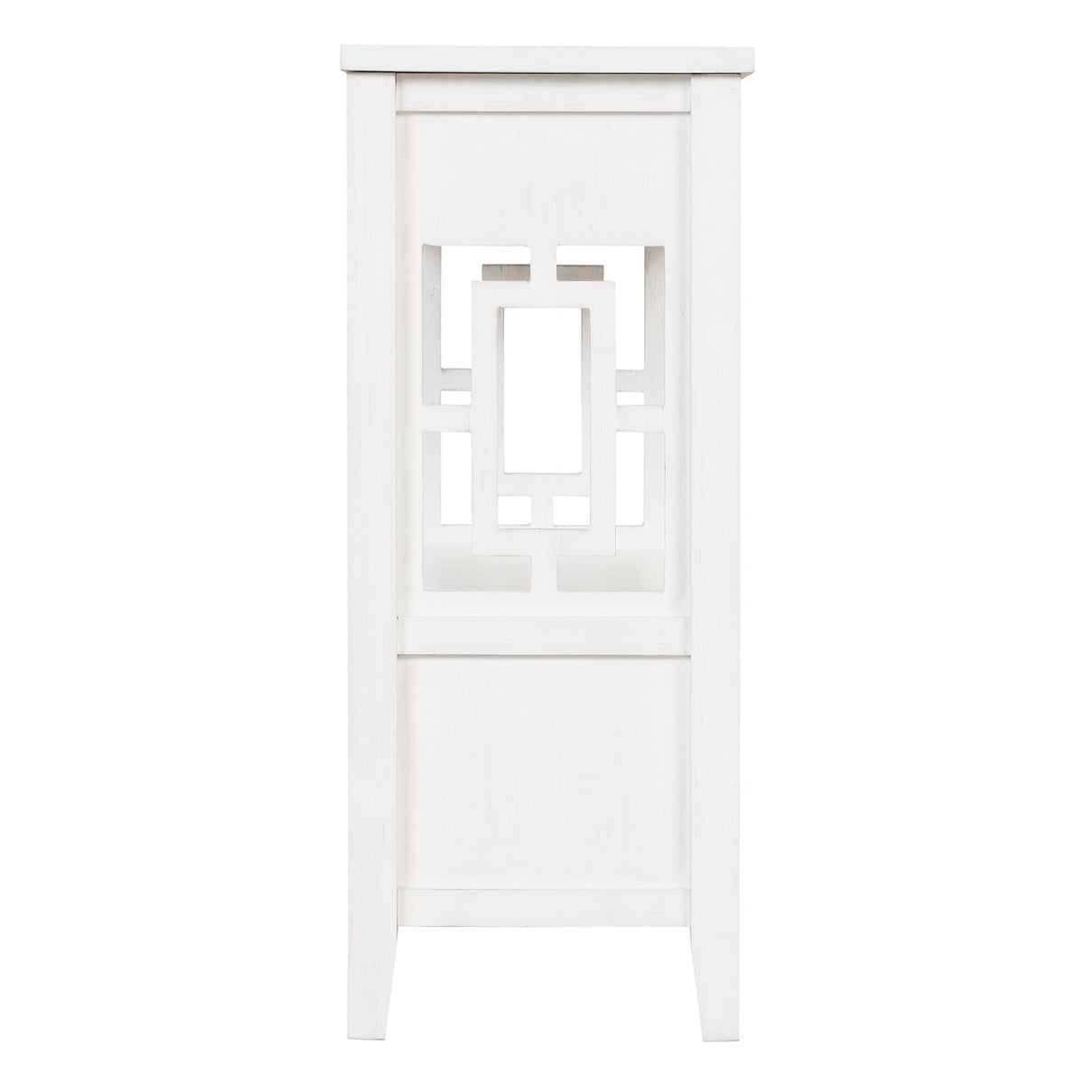 Multi-functional pine wood operation counter for rural tourism(antique white) - KiKiUMi