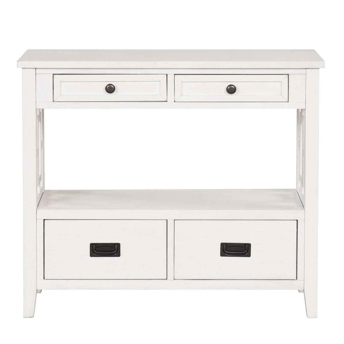 Multi-functional pine wood operation counter for rural tourism(antique white) - KiKiUMi