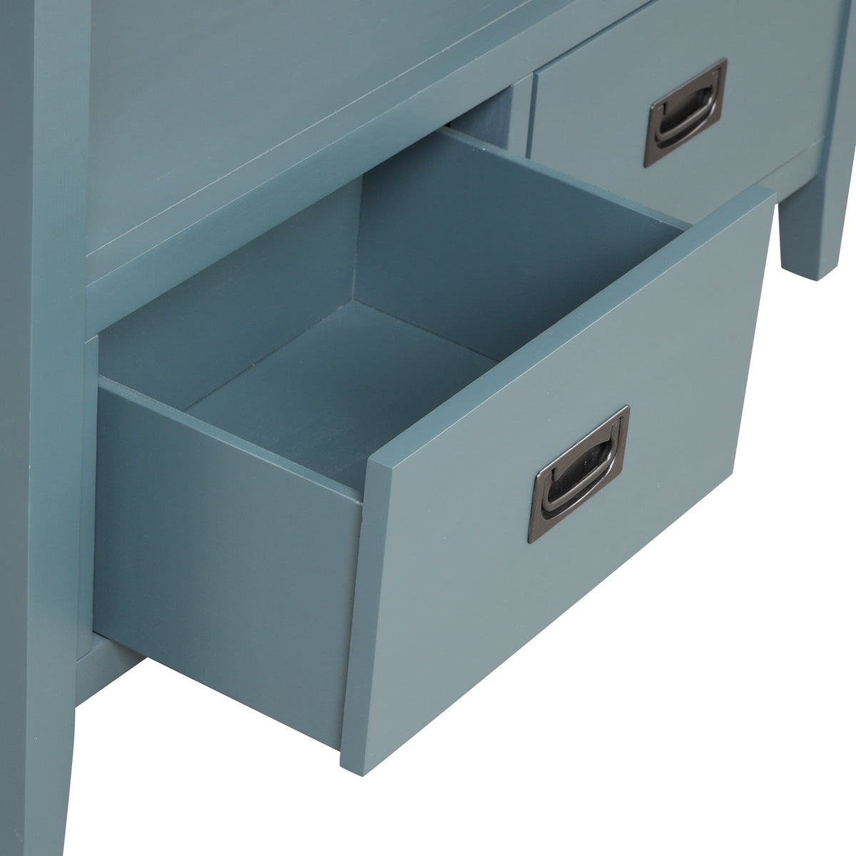 Multi-functional pine wood operation counter for rural tourism(blue) - KiKiUMi
