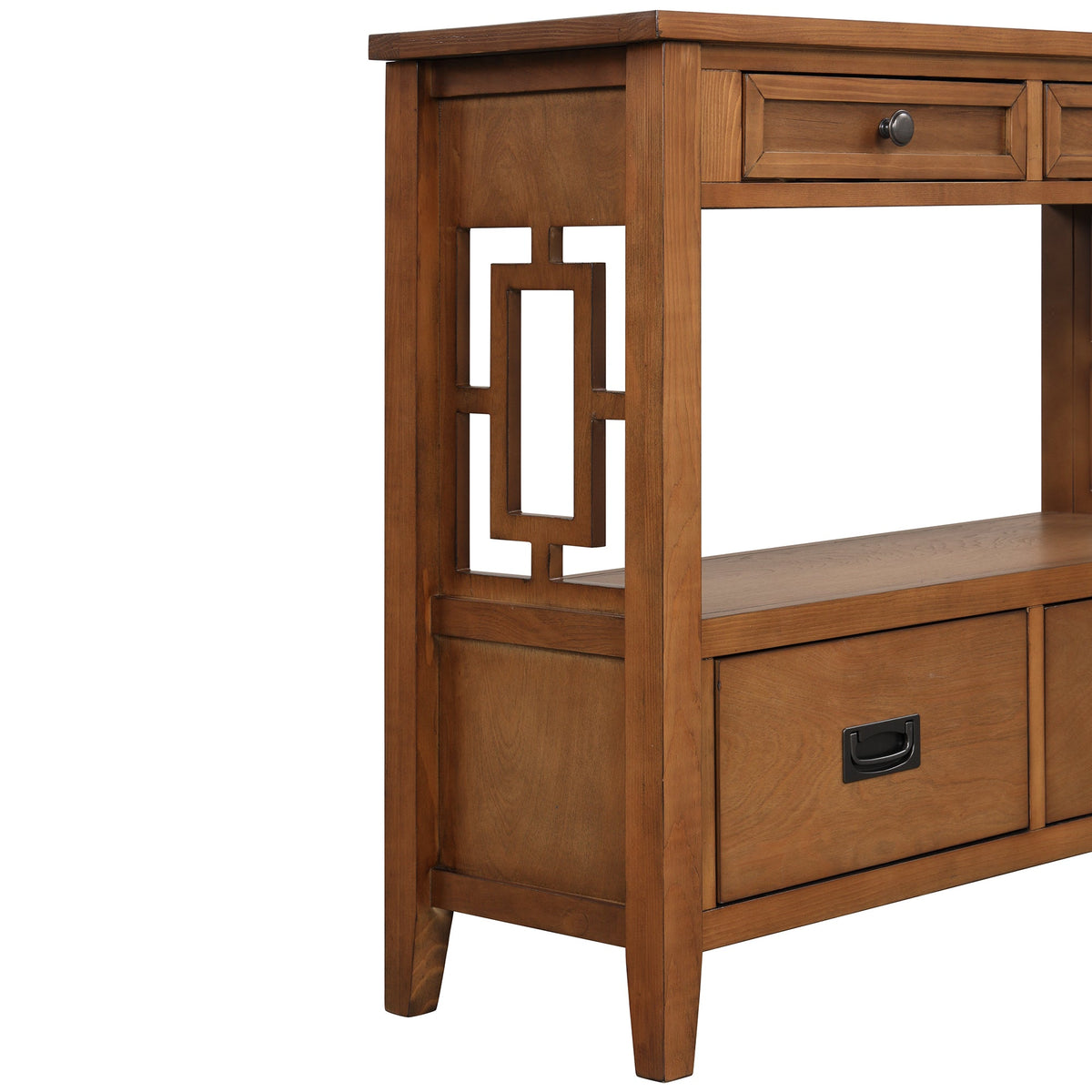 Multi-functional pine wood operation counter for rural tourism(brown) - KiKiUMi