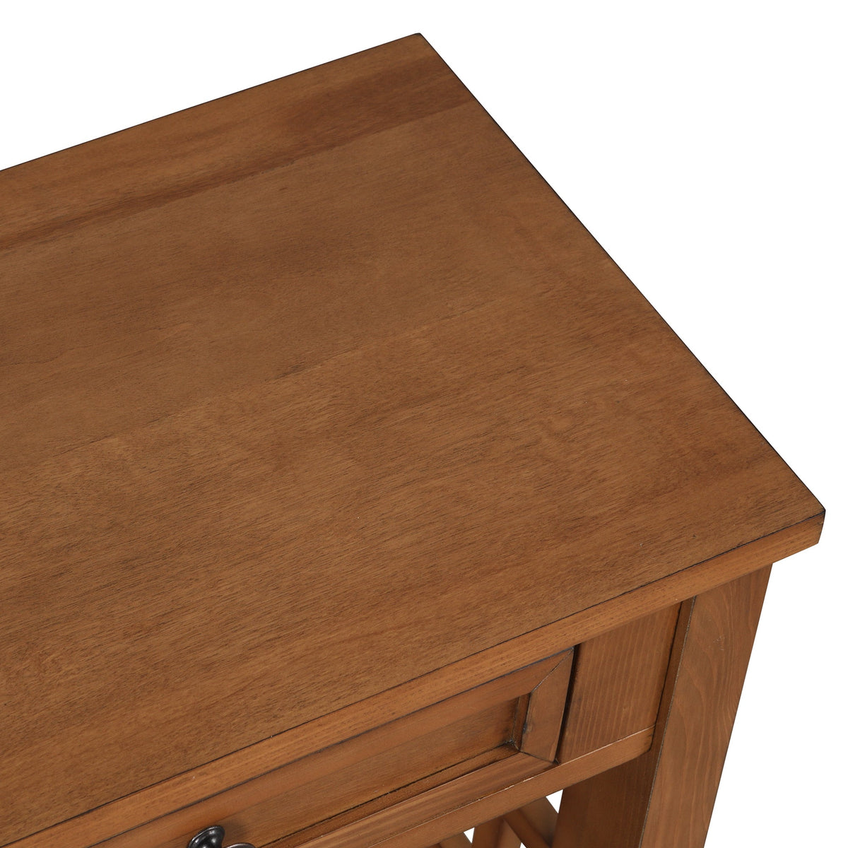 Multi-functional pine wood operation counter for rural tourism(brown) - KiKiUMi