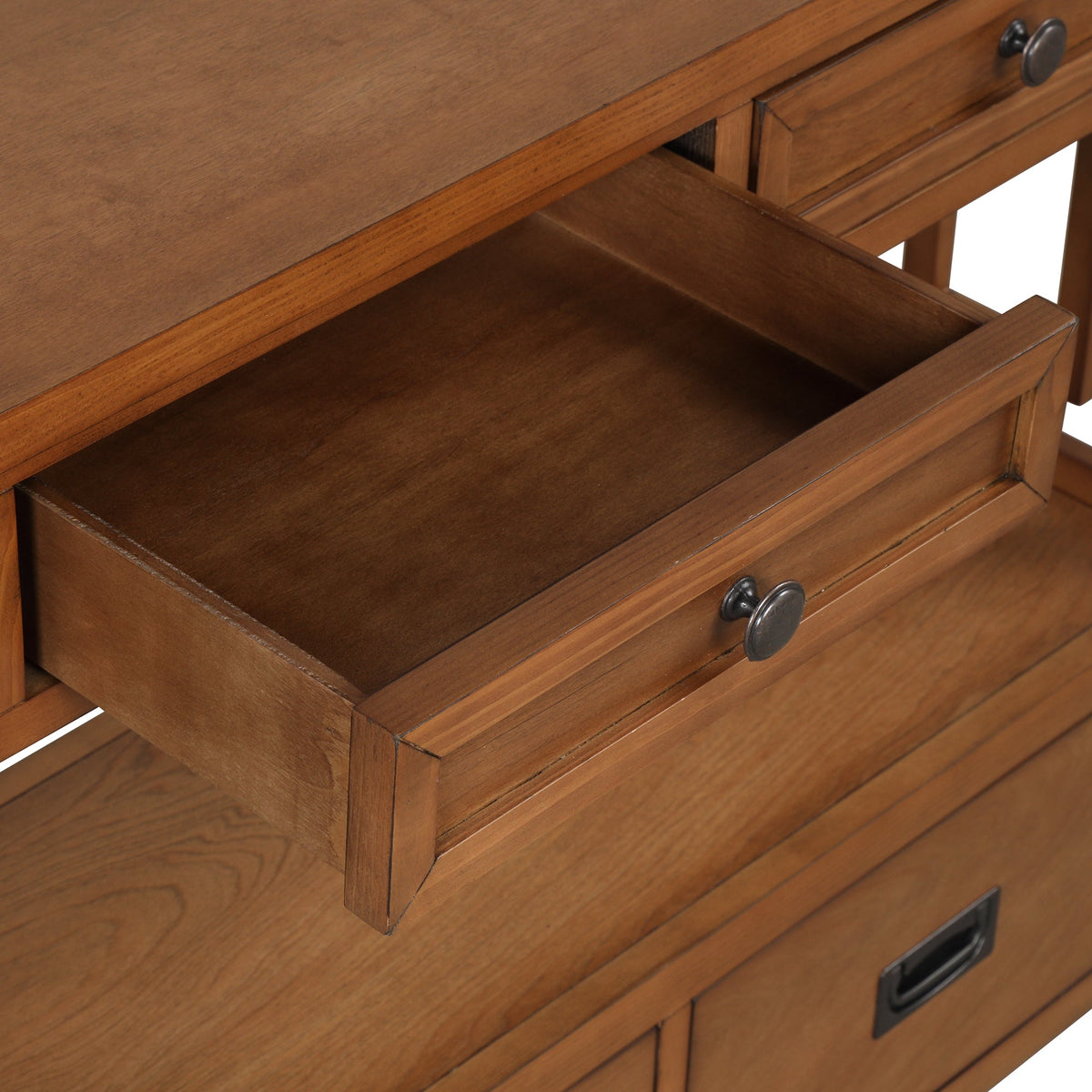 Multi-functional pine wood operation counter for rural tourism(brown) - KiKiUMi