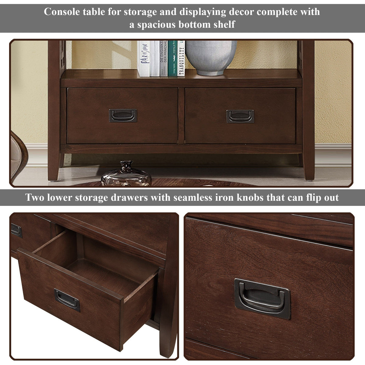 Multi-functional pine wood operation counter for rural tourism(espresso) - KiKiUMi