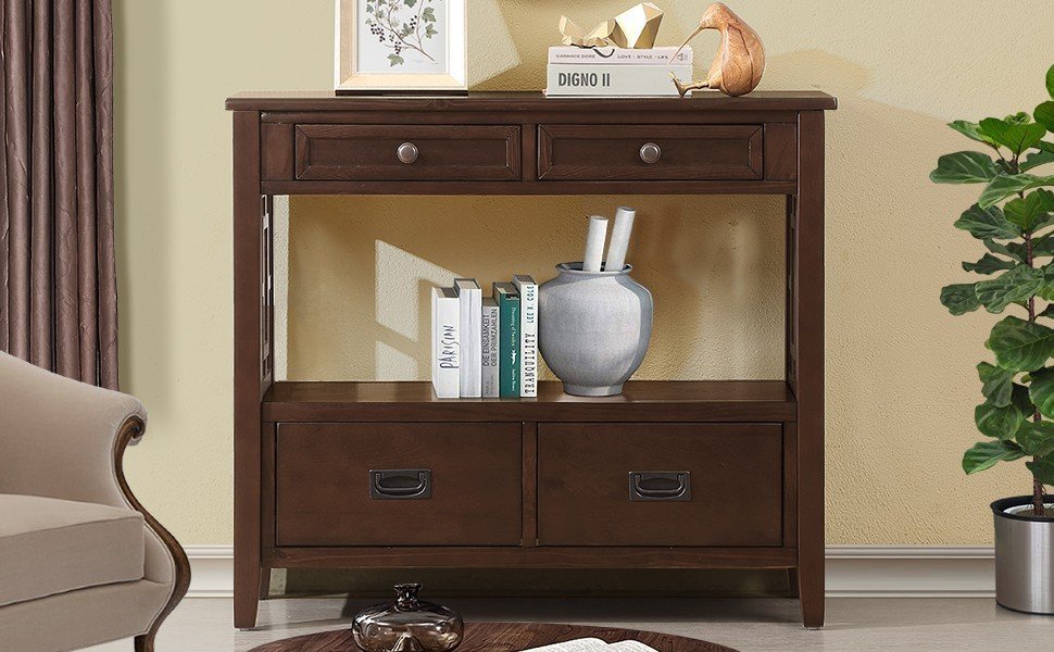 Multi-functional pine wood operation counter for rural tourism(espresso) - KiKiUMi