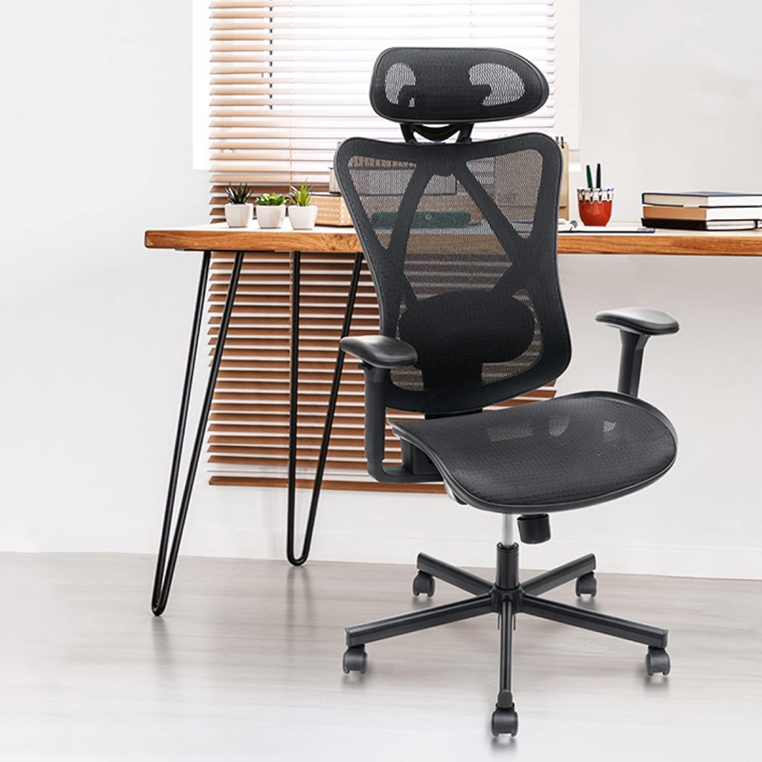 Multi - scenario adjustable ergonomic office chair（Black） - KiKiUMi