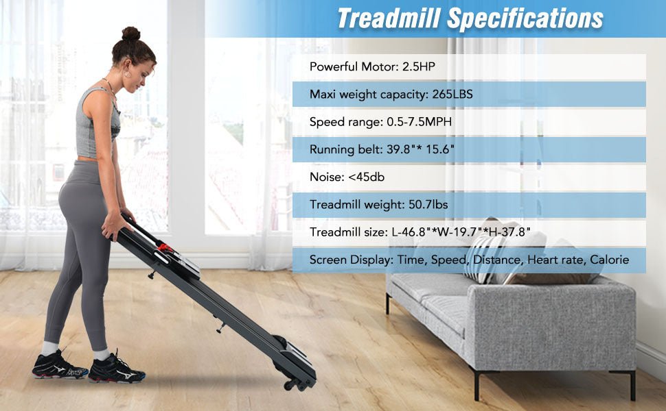 New folding treadmill walking pad treadmill - KiKiUMi