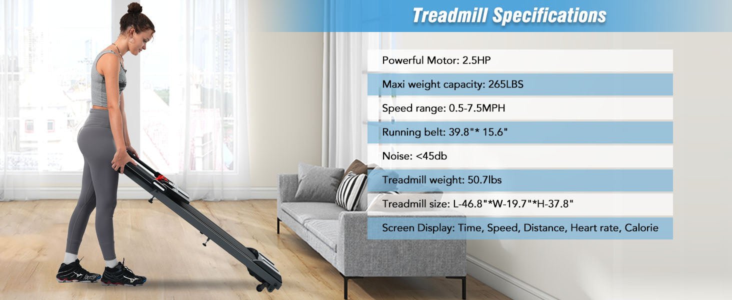New folding treadmill walking pad treadmill - KiKiUMi