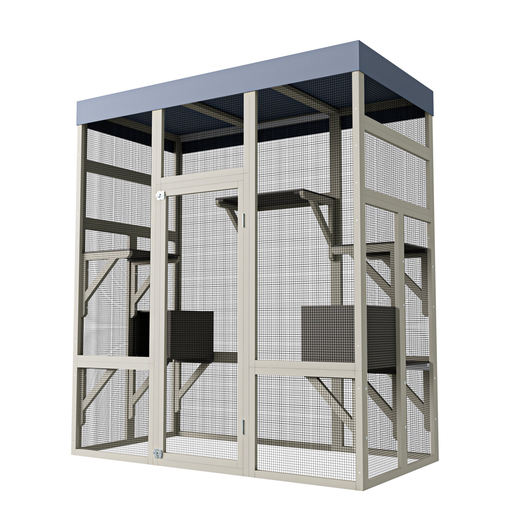 Outdoor large wooden cat cages with waterproof roofs - KiKiUMi