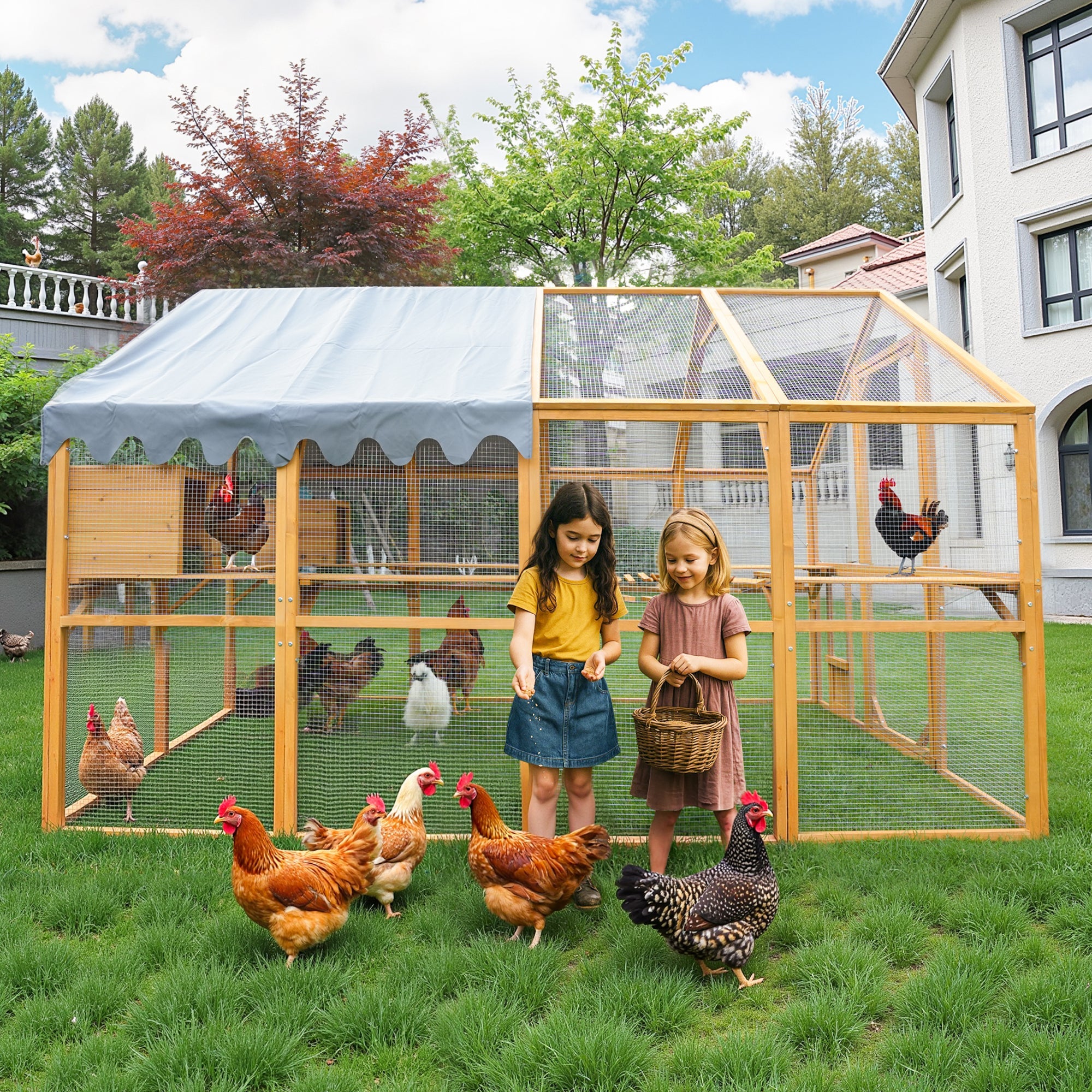 Outdoor waterproof 110' chicken coop fence - KiKiUMi