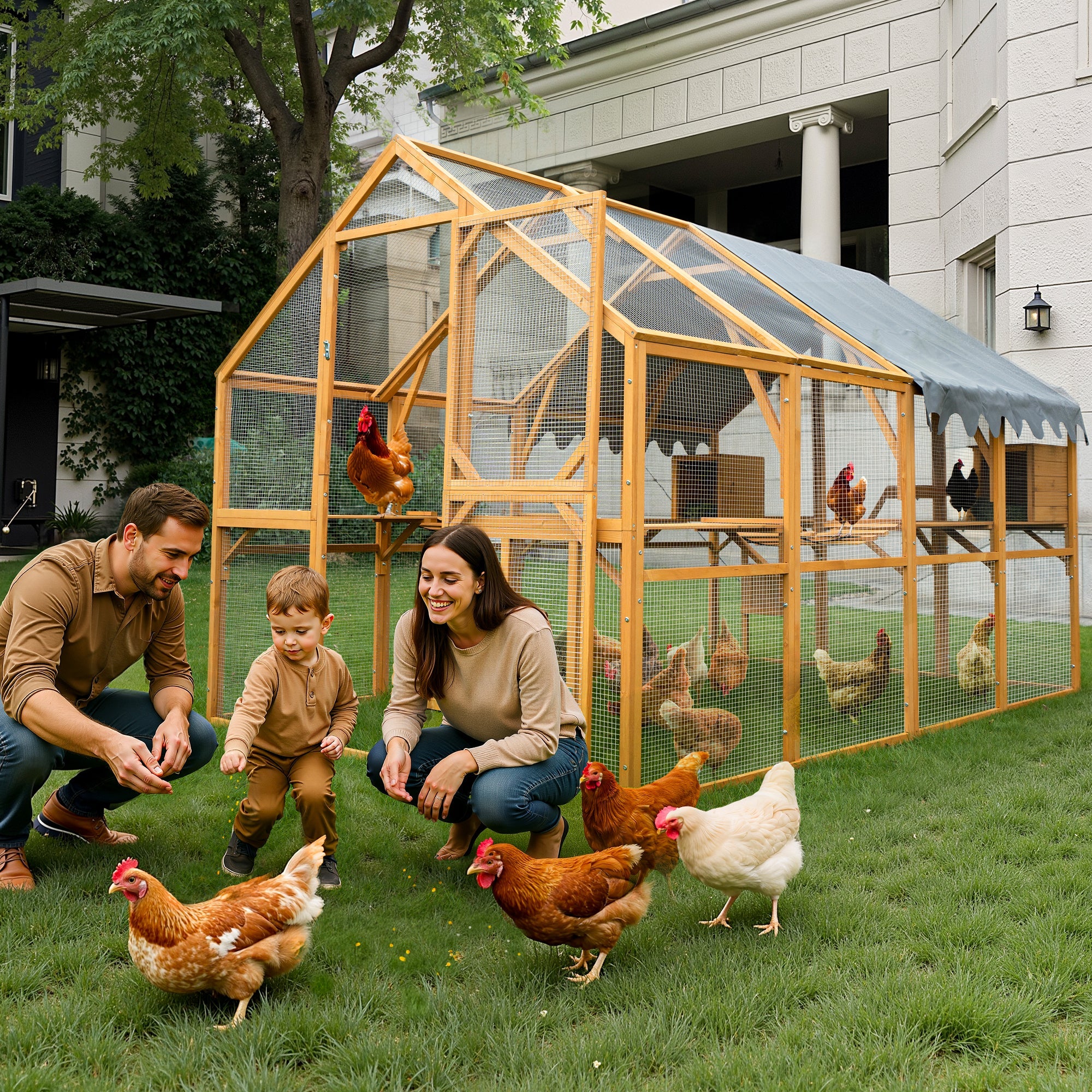 Outdoor waterproof 110' chicken coop fence - KiKiUMi