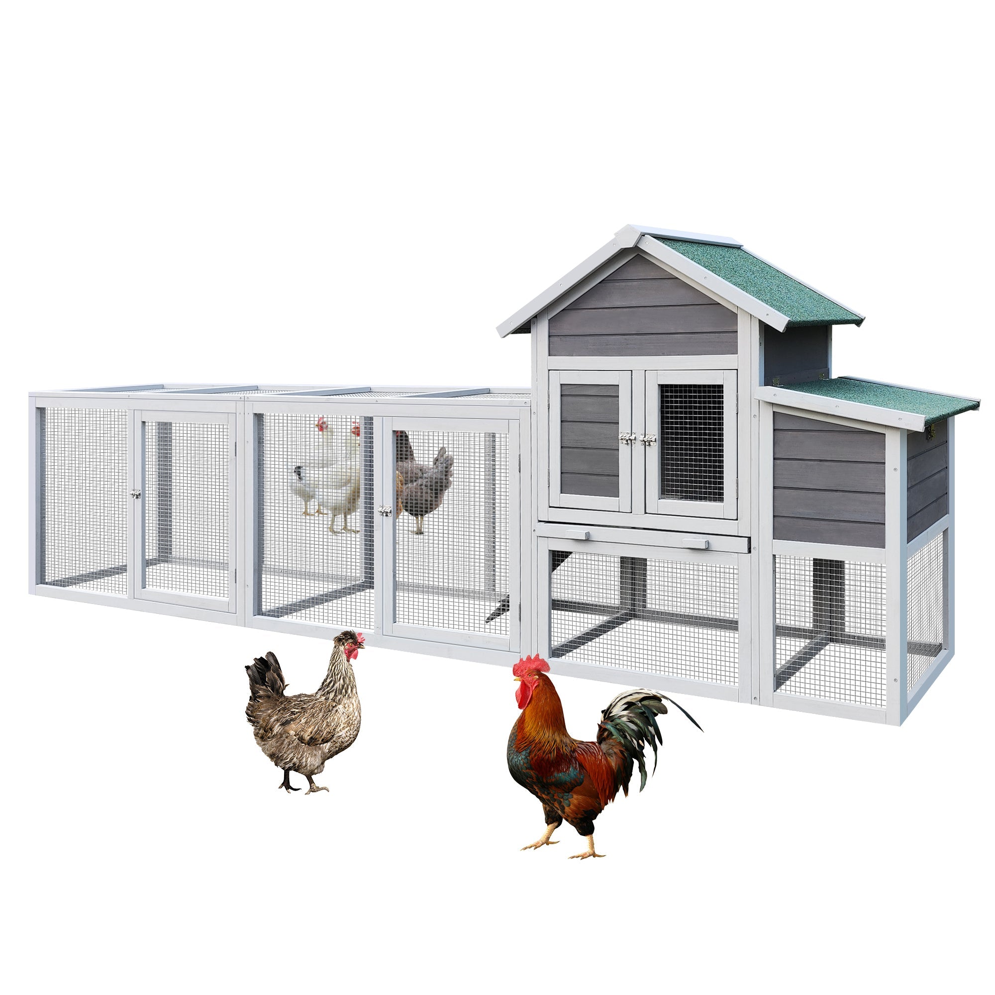 Outdoor waterproof wooden cages for chickens, ducks and rabbits and nesting boxes - KiKiUMi