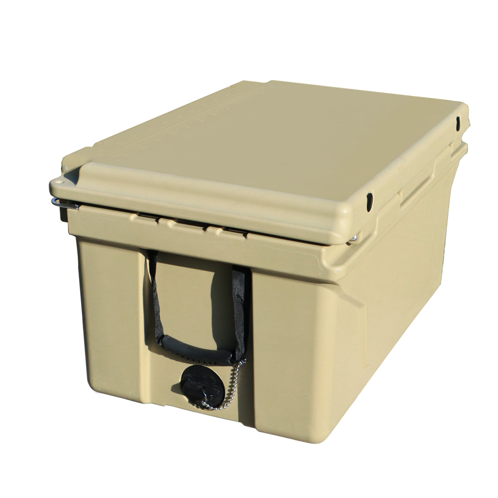Portable insulated cooler box for outdoor camping, picnic and fishing(khaki) - KiKiUMi