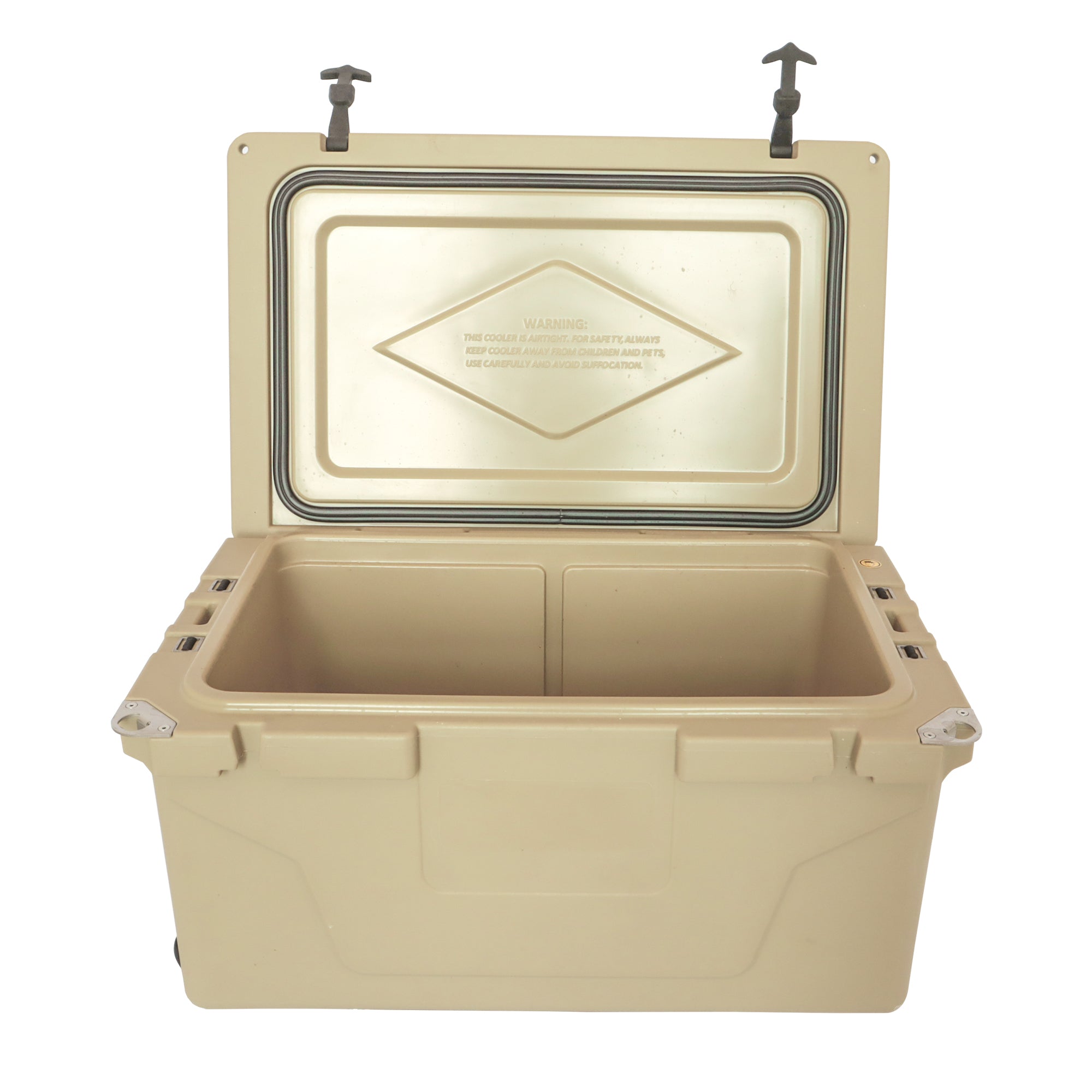 Portable insulated cooler box for outdoor camping, picnic and fishing(khaki) - KiKiUMi