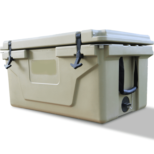 Portable insulated cooler box for outdoor camping, picnic and fishing(khaki) - KiKiUMi