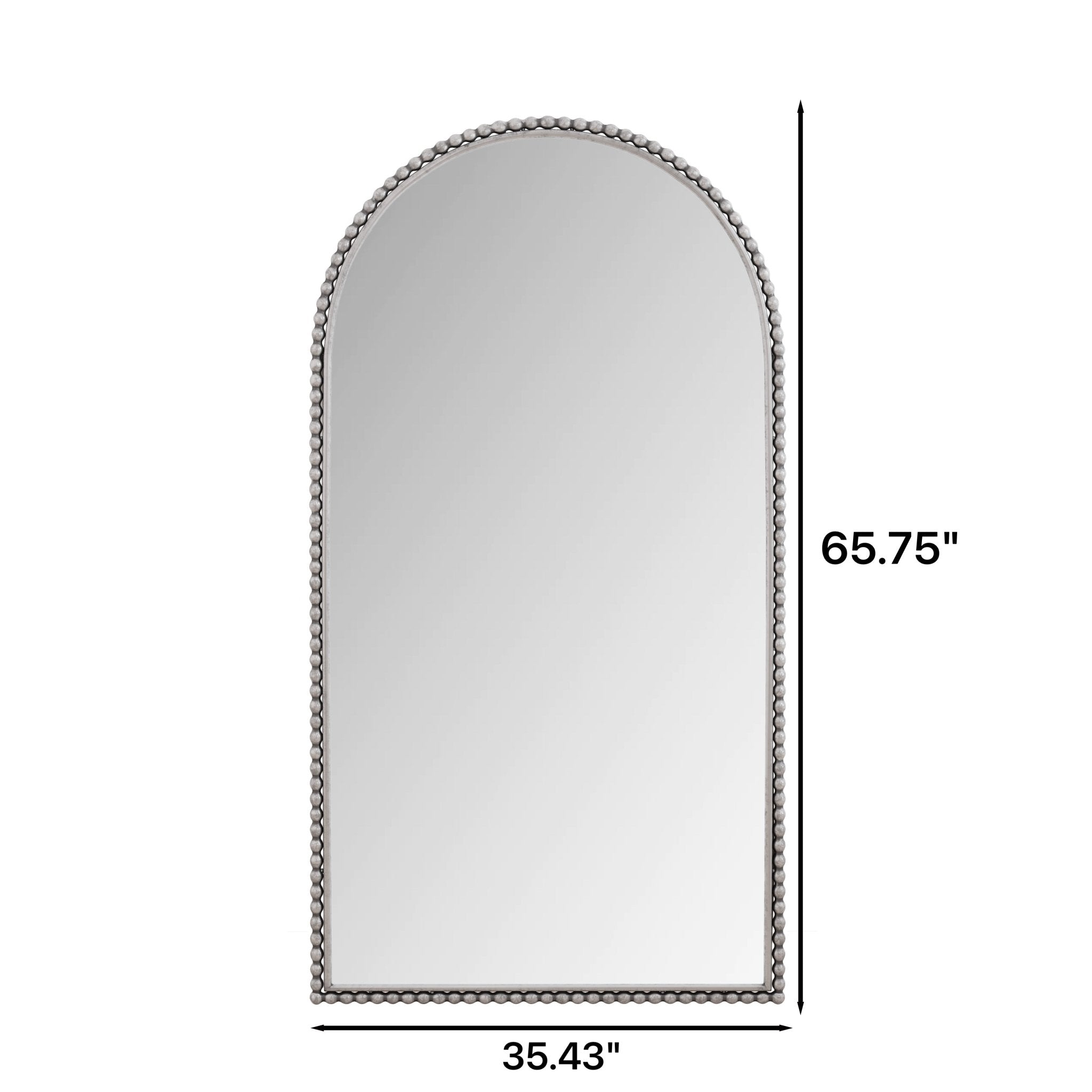 Retro full - length mirror with supporting foot iron arch - KiKiUMi