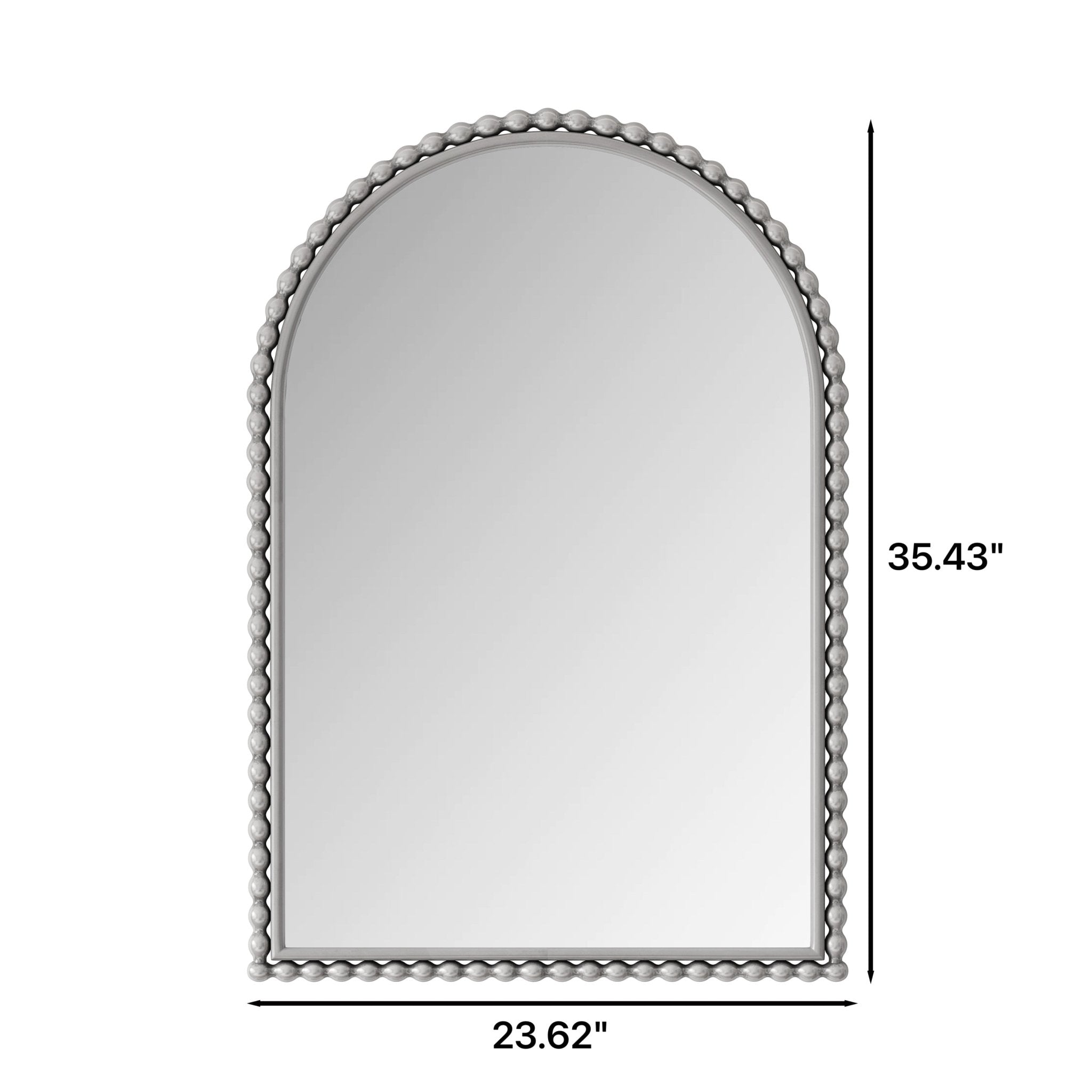 Silver metal iron art arch mirror - KiKiUMi