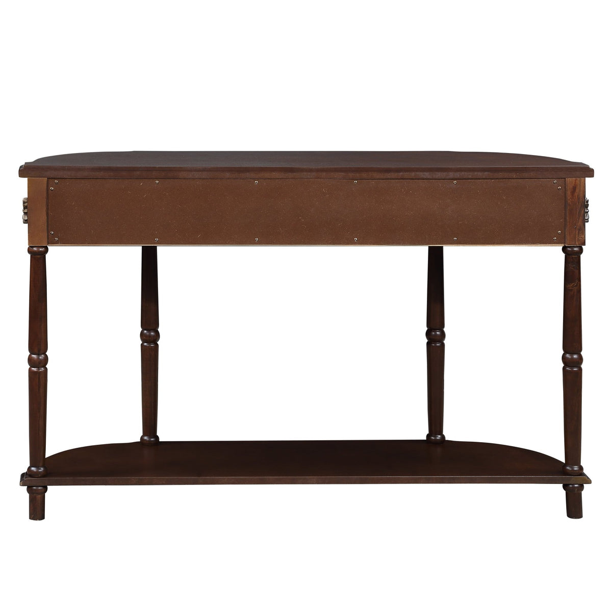 Solid wood retro arc-shaped wooden control console table(espresso) - KiKiUMi