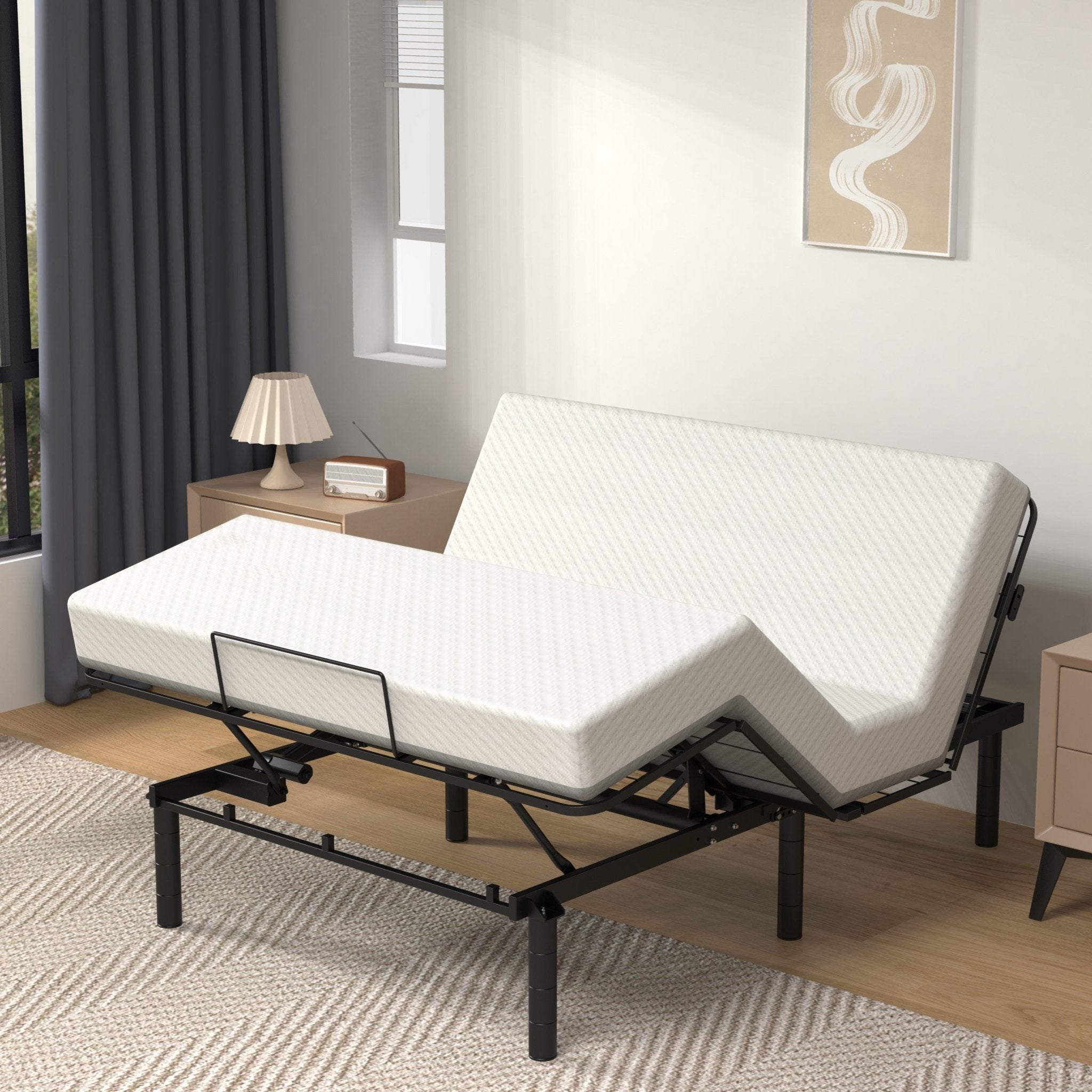 The base frame of the zero - gap adjustable bed and the quiet motor - KiKiUMi