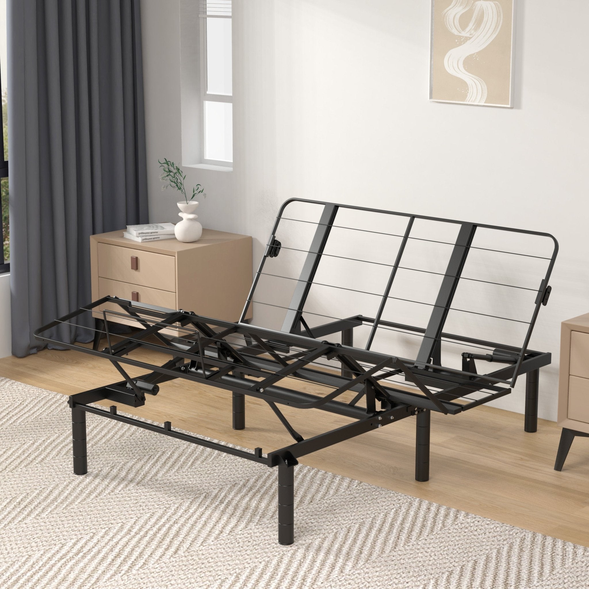 The base frame of the zero - gap adjustable bed and the quiet motor - KiKiUMi