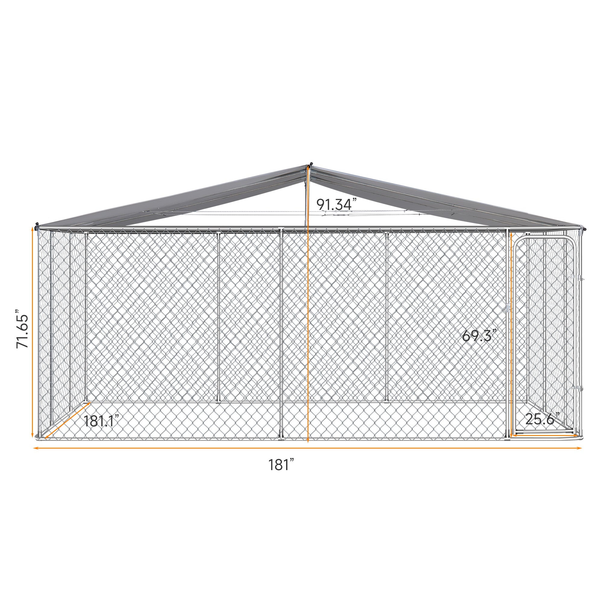The outdoor kennel is equipped with a waterproof roof - KiKiUMi