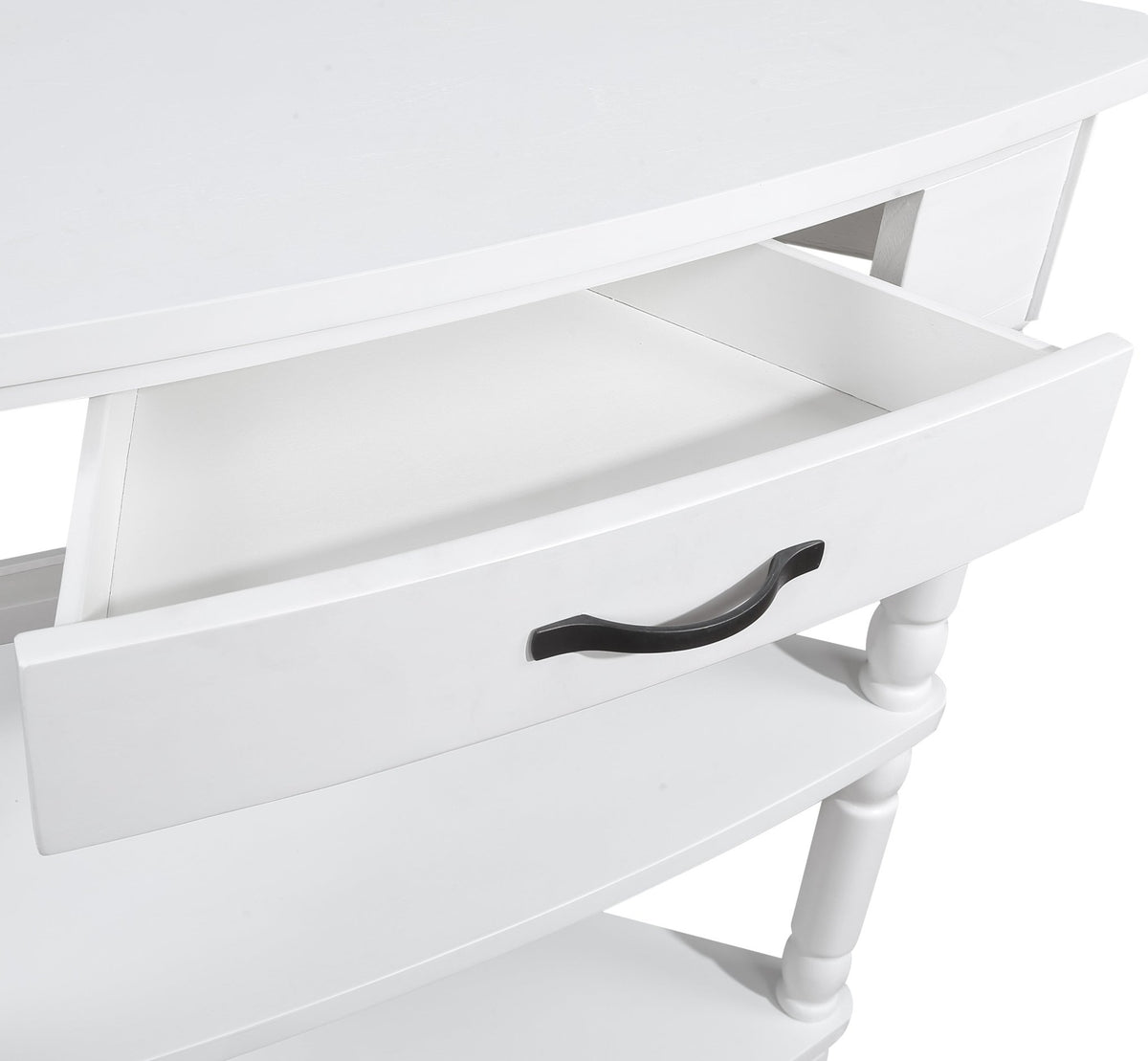 Three-tiered small triangular corner tables(milk white) - KiKiUMi