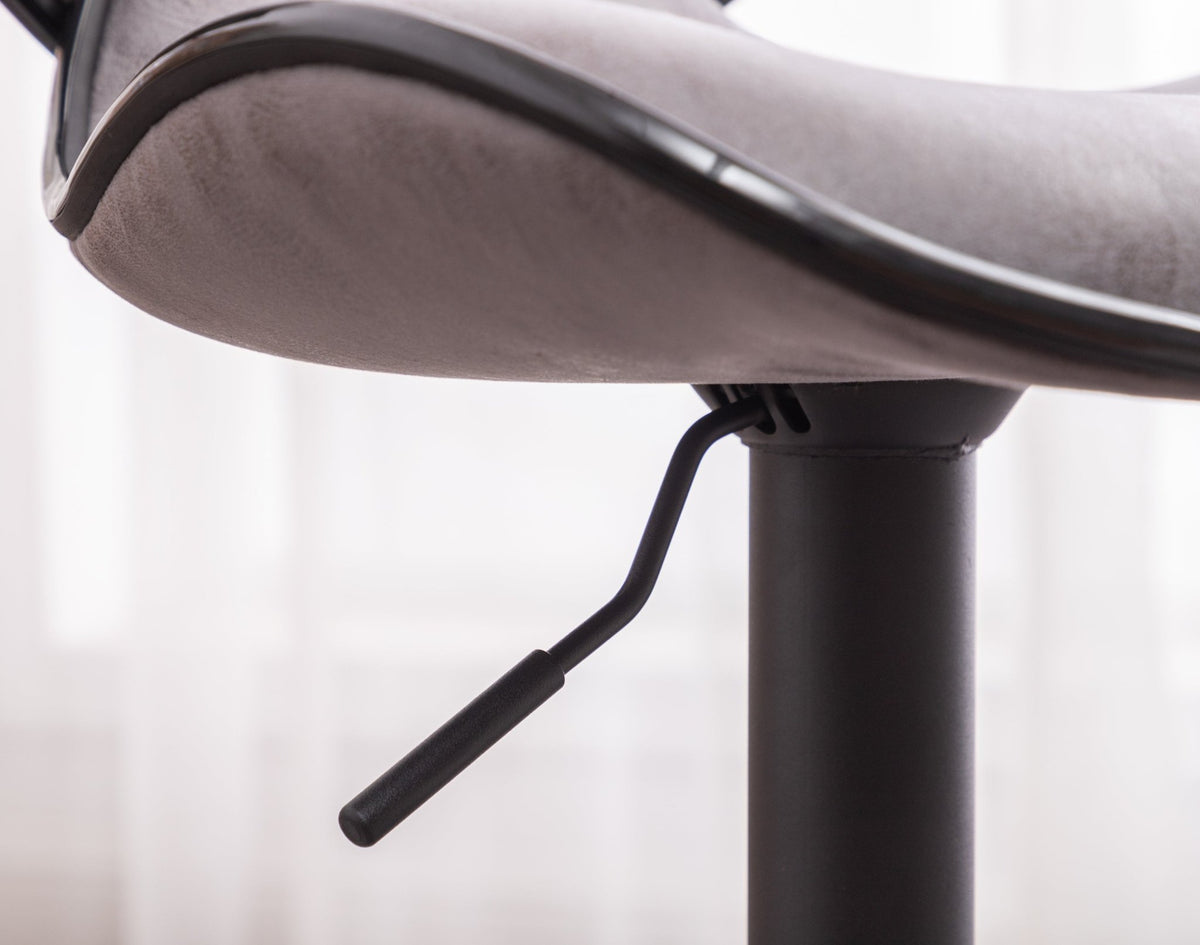 Two adjustable and rotating bar stools（gray） - KiKiUMi