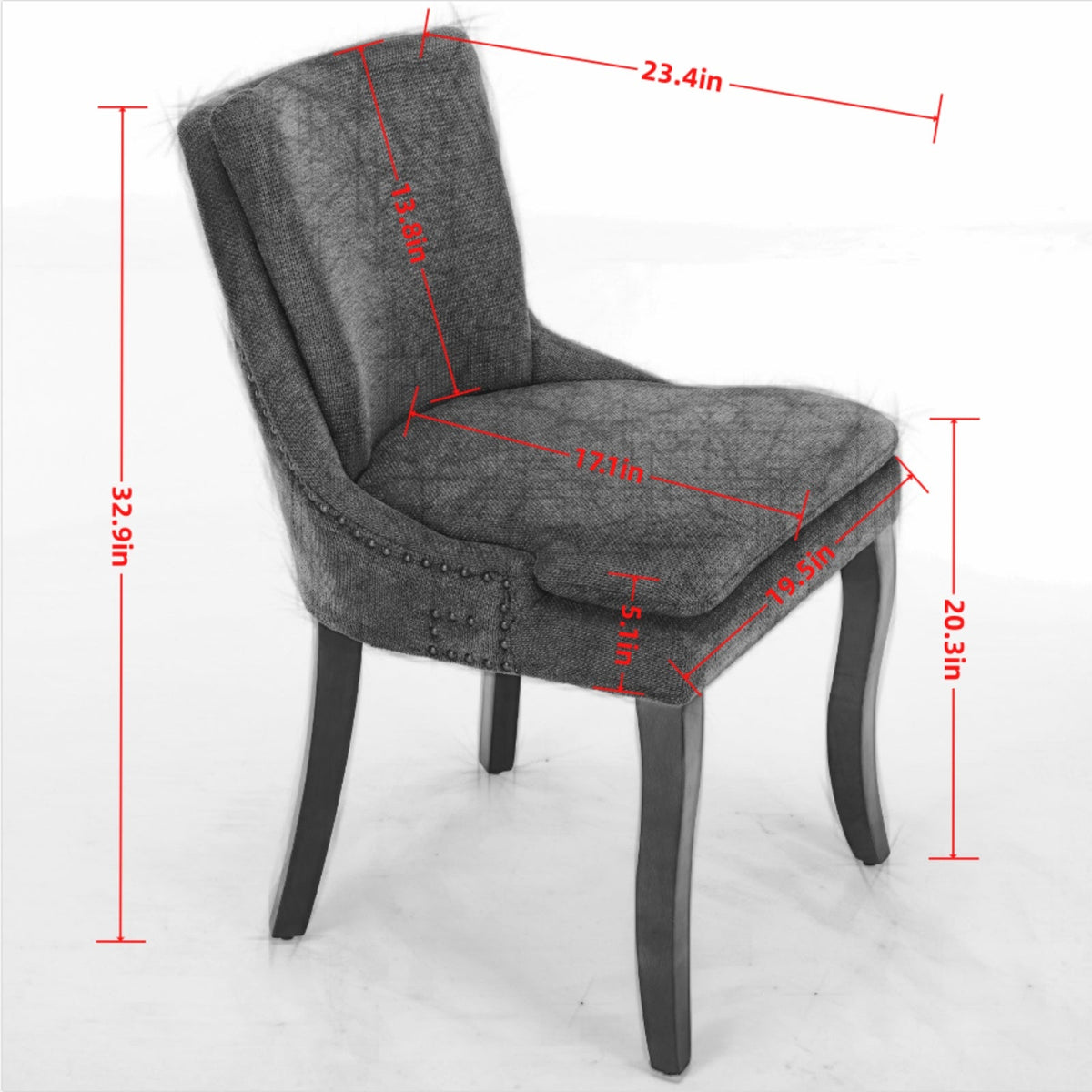 Two double-layer soft-padded Chenille side lounge chairs（beige） - KiKiUMi