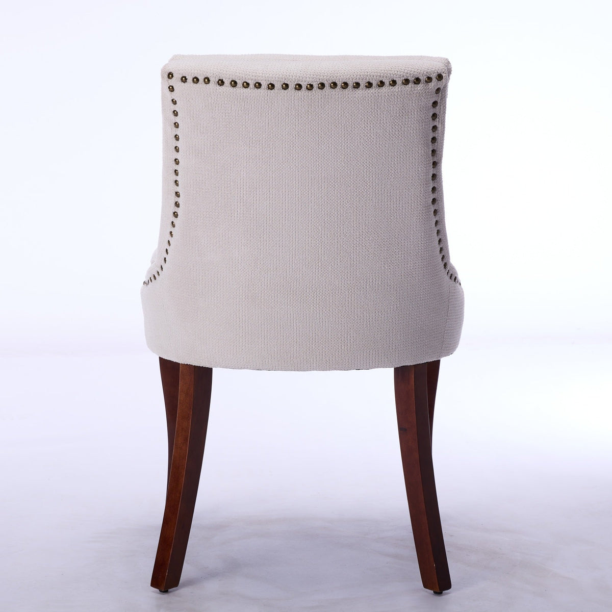 Two double-layer soft-padded Chenille side lounge chairs（beige） - KiKiUMi