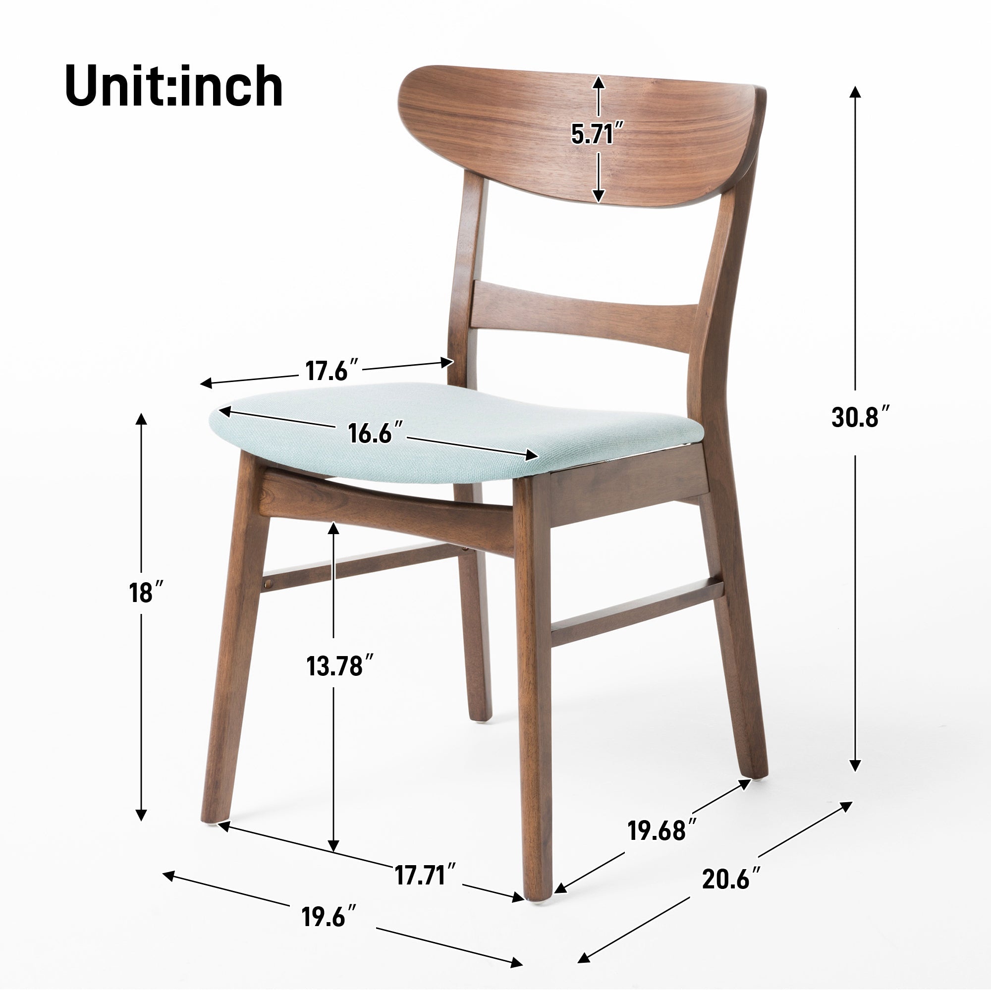 Two medieval padded dining chairs（mint） - KiKiUMi