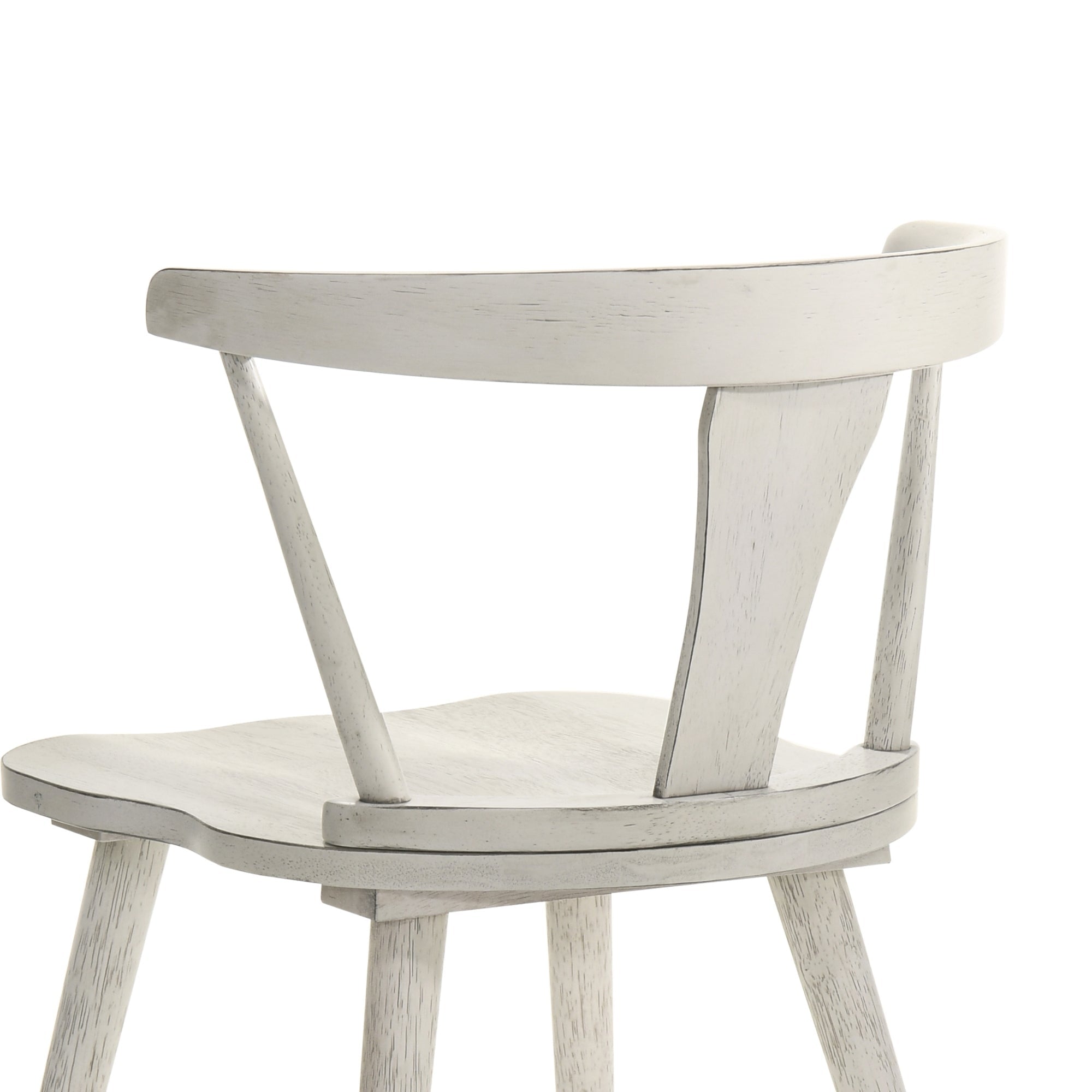 Two modern design solid wood country dining chairs for the farmhouse（ white） - KiKiUMi