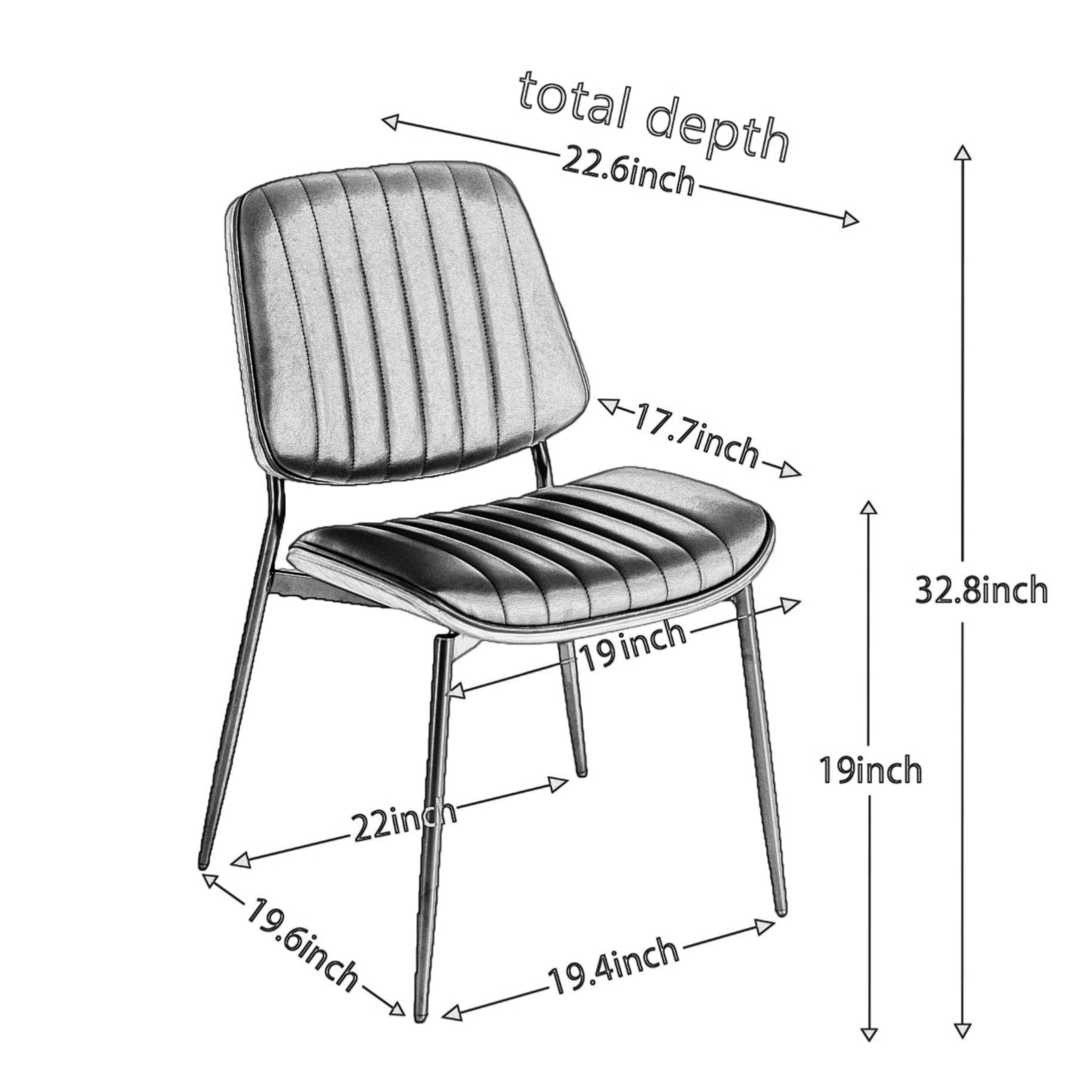 Two modern retro dining chairs from the Middle century - KiKiUMi