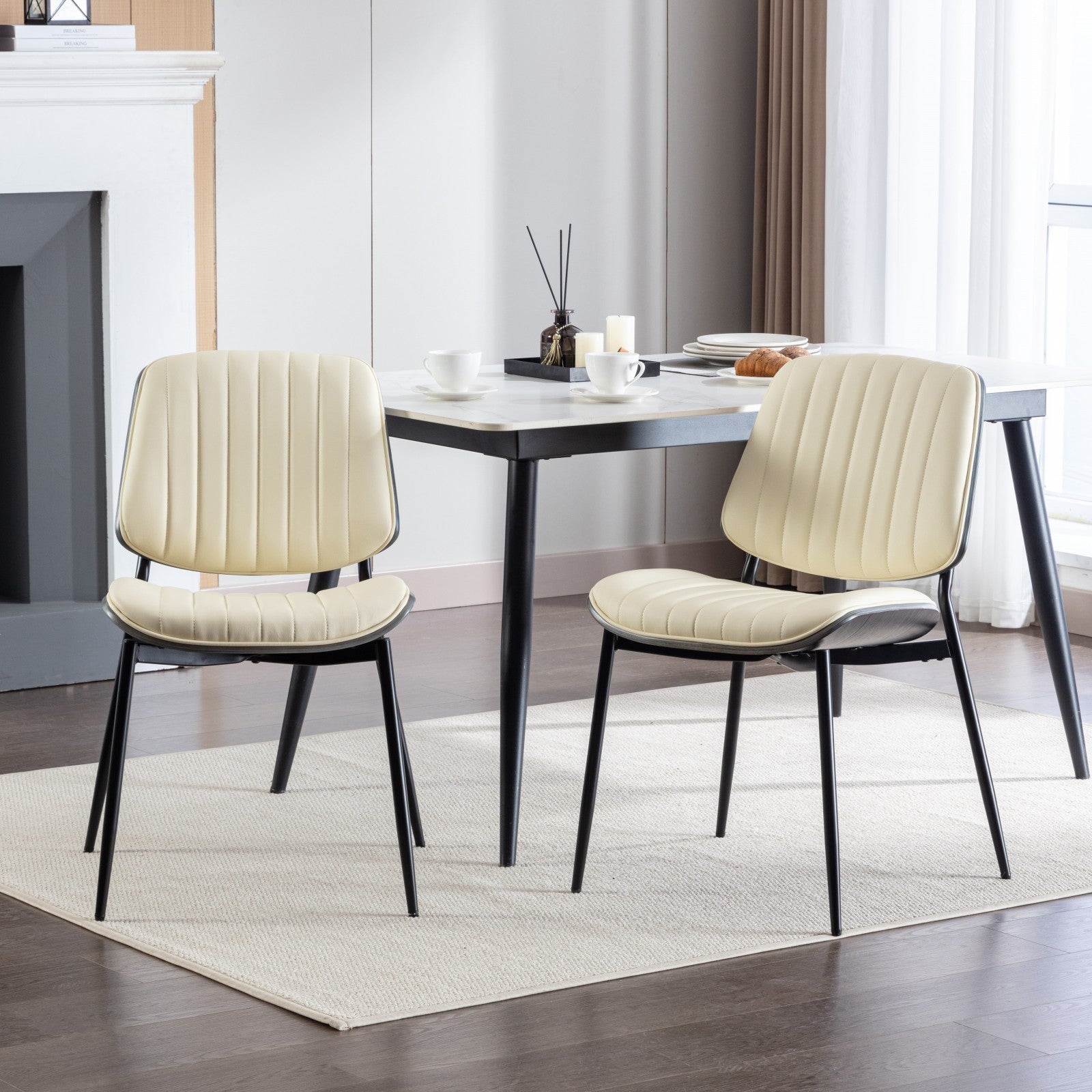 Two modern retro dining chairs from the Middle century - KiKiUMi