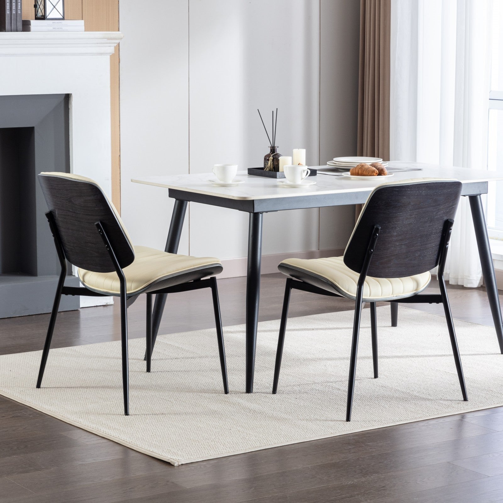 Two modern retro dining chairs from the Middle century - KiKiUMi
