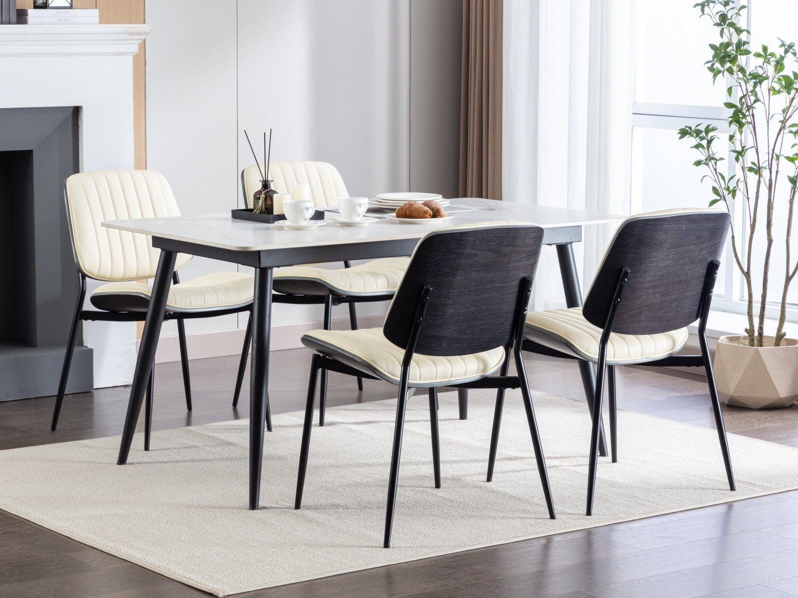 Two modern retro dining chairs from the Middle century - KiKiUMi