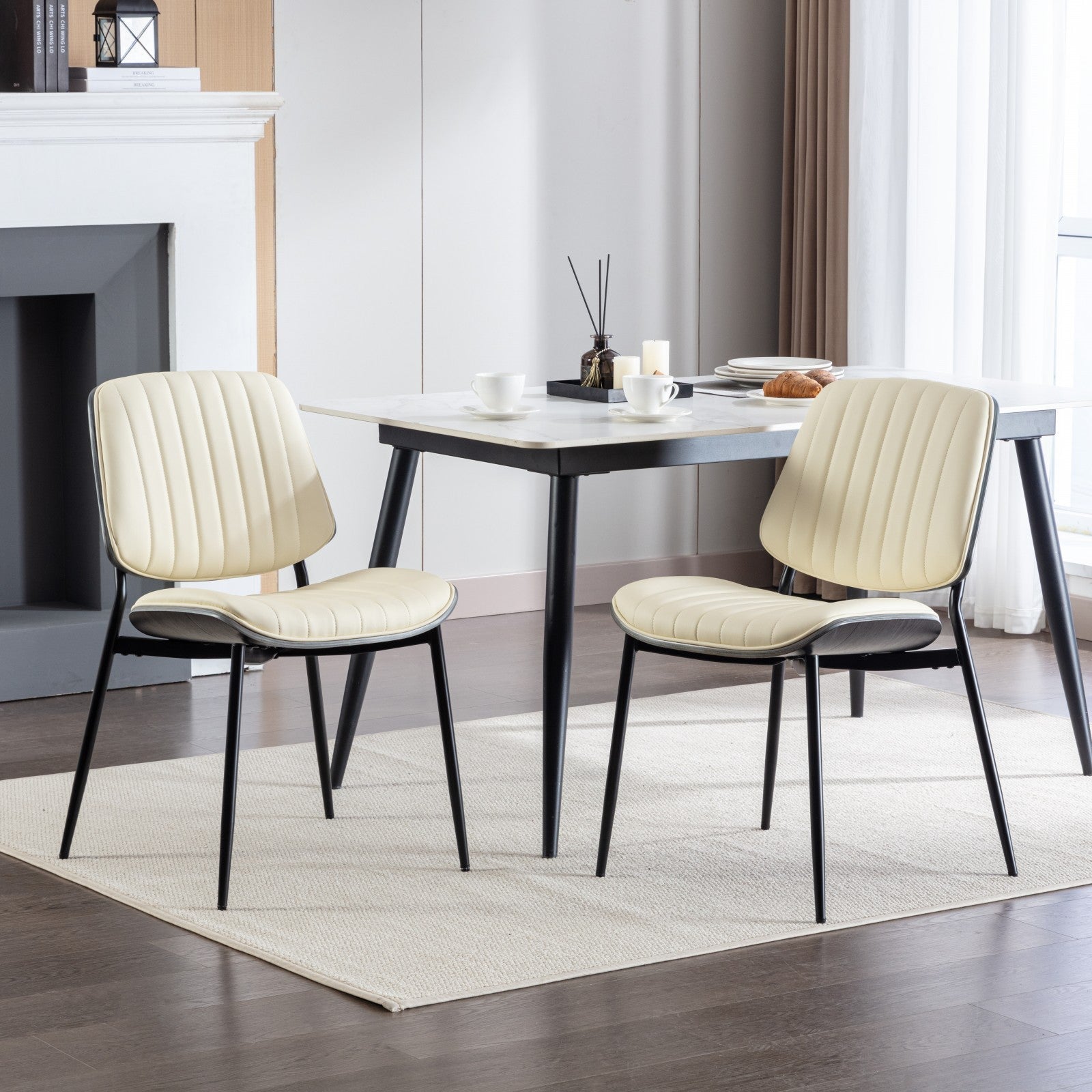 Two modern retro dining chairs from the Middle century - KiKiUMi