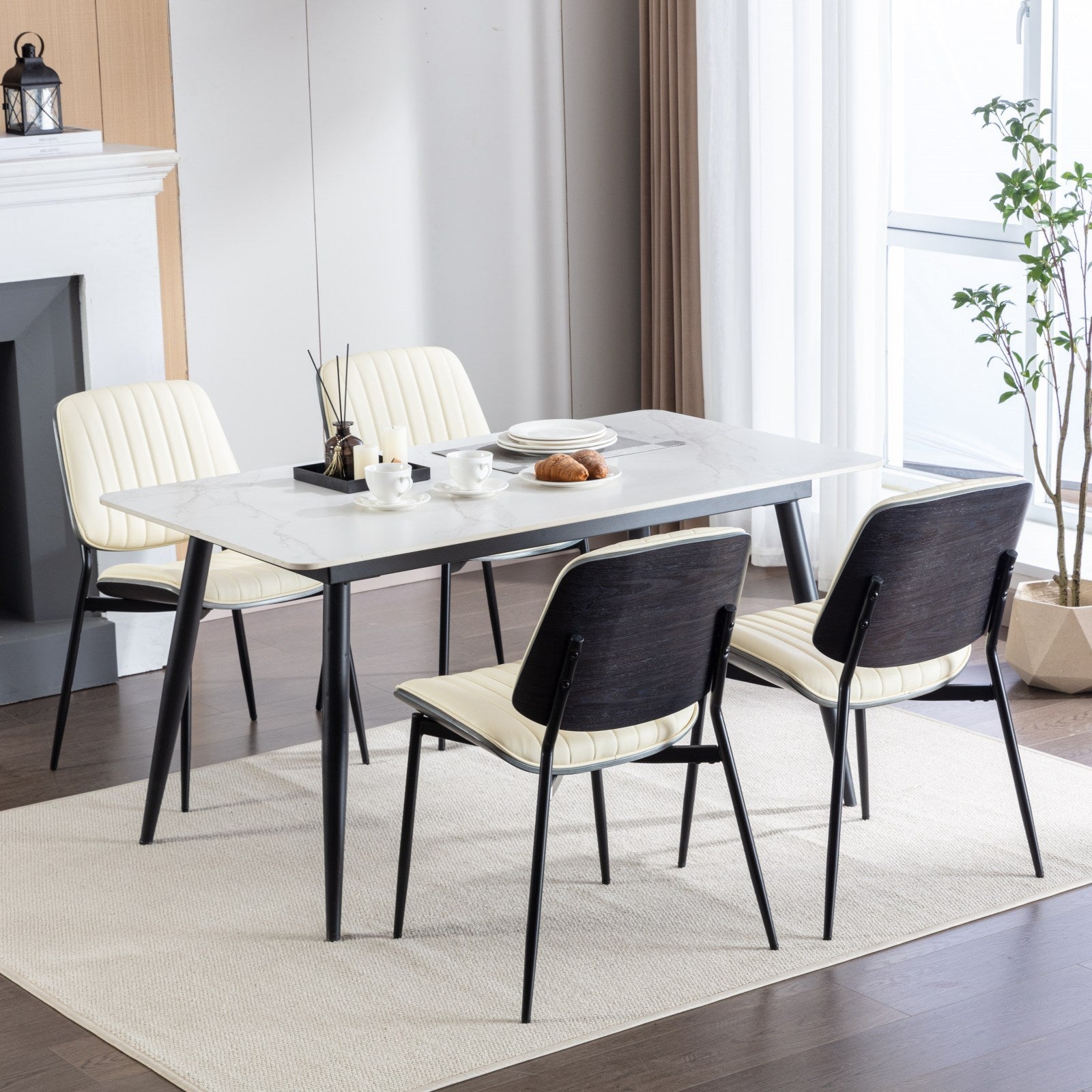Two modern retro dining chairs from the Middle century - KiKiUMi