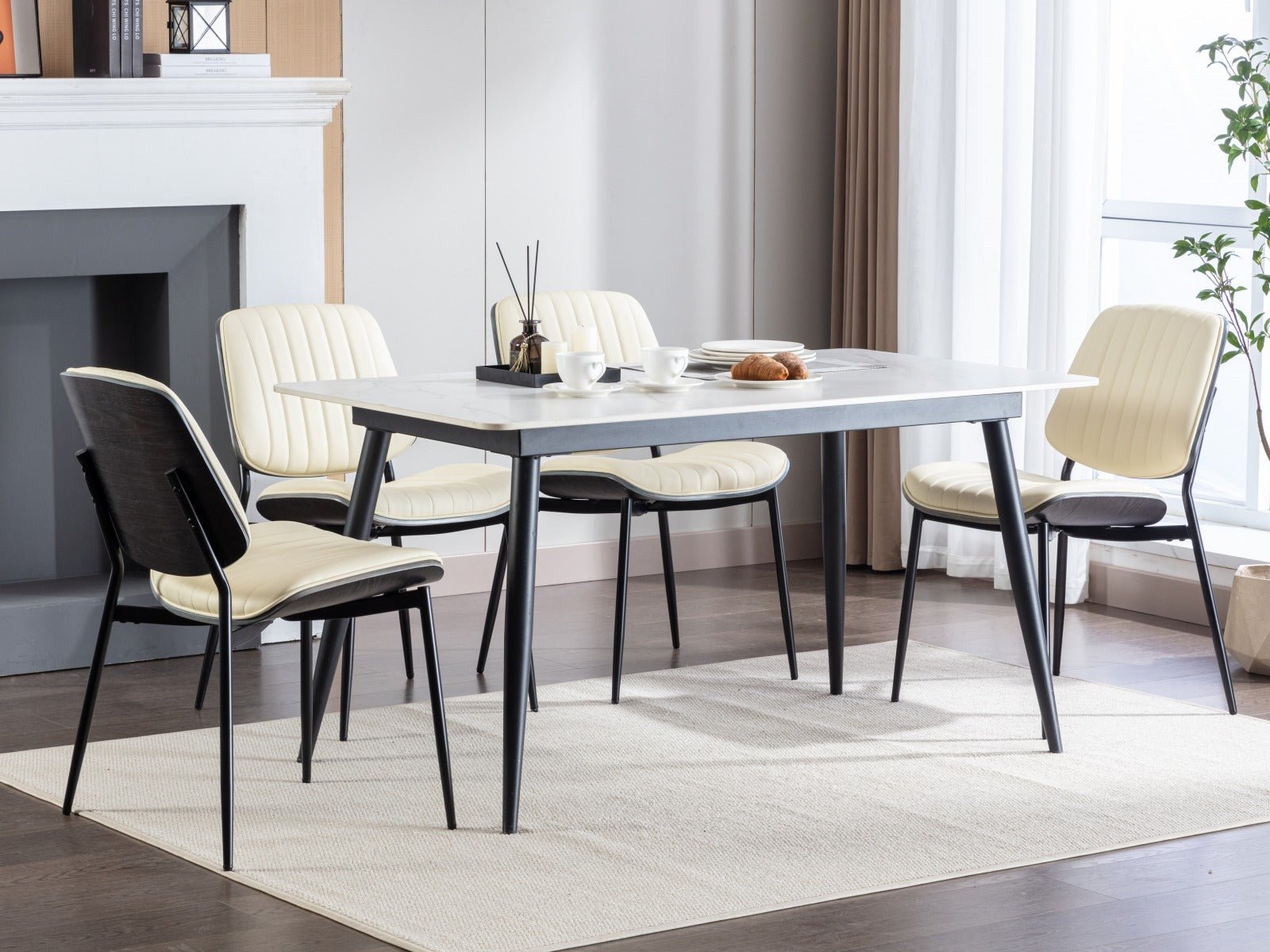 Two modern retro dining chairs from the Middle century - KiKiUMi