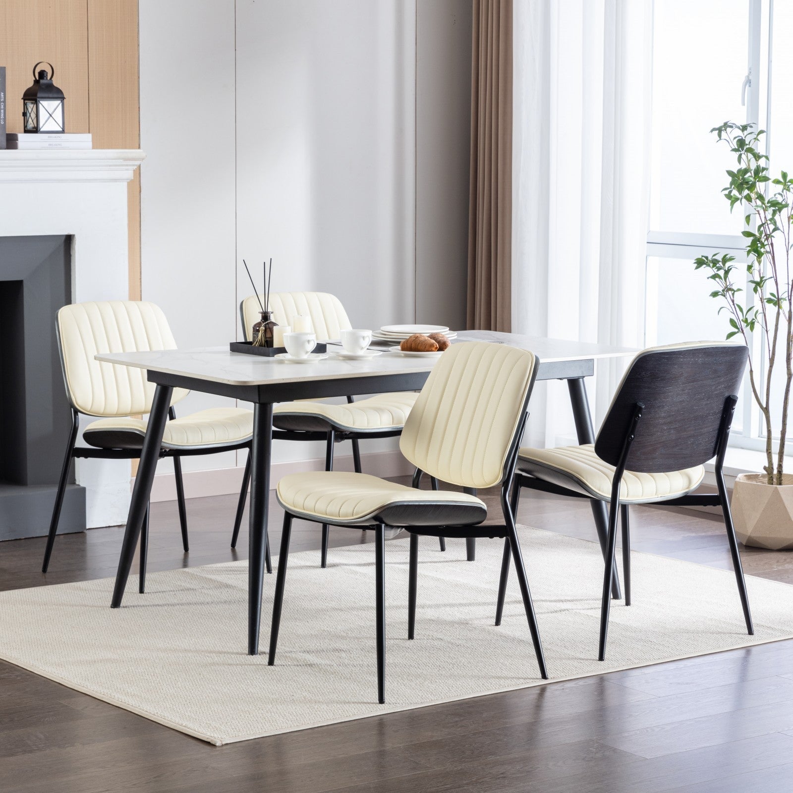 Two modern retro dining chairs from the Middle century - KiKiUMi