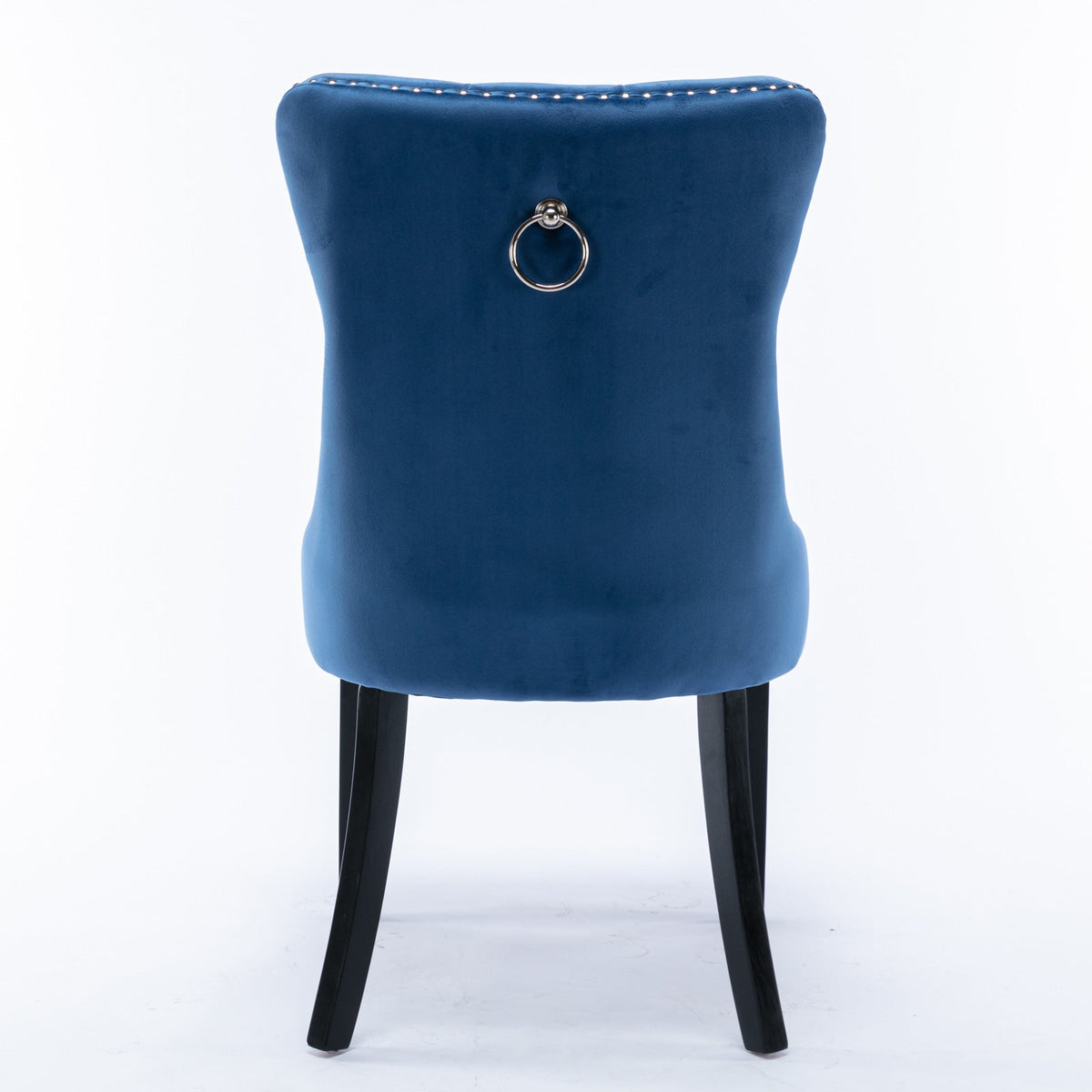 Two-piece velvet upholstered bar stool set (blue) - KiKiUMi
