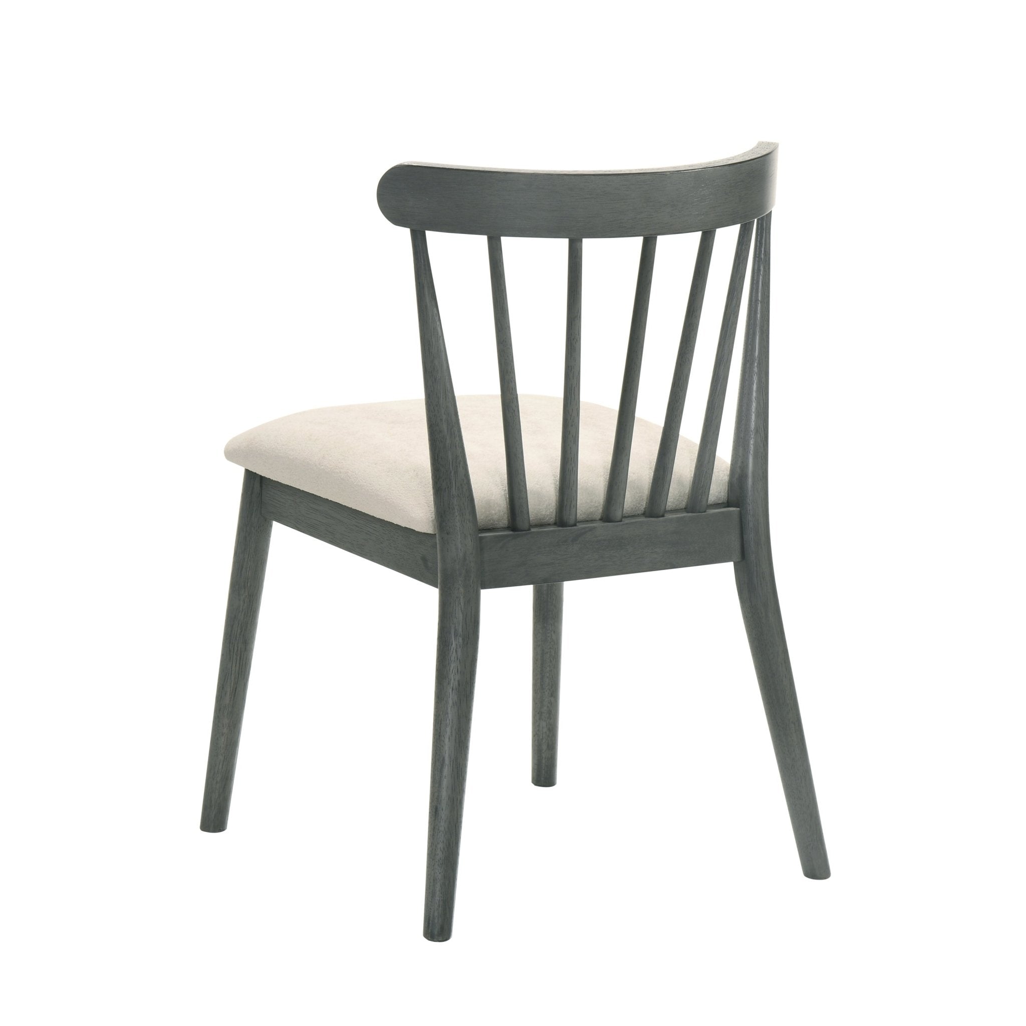 Two solid wood dining chairs in a rural style（gray） - KiKiUMi
